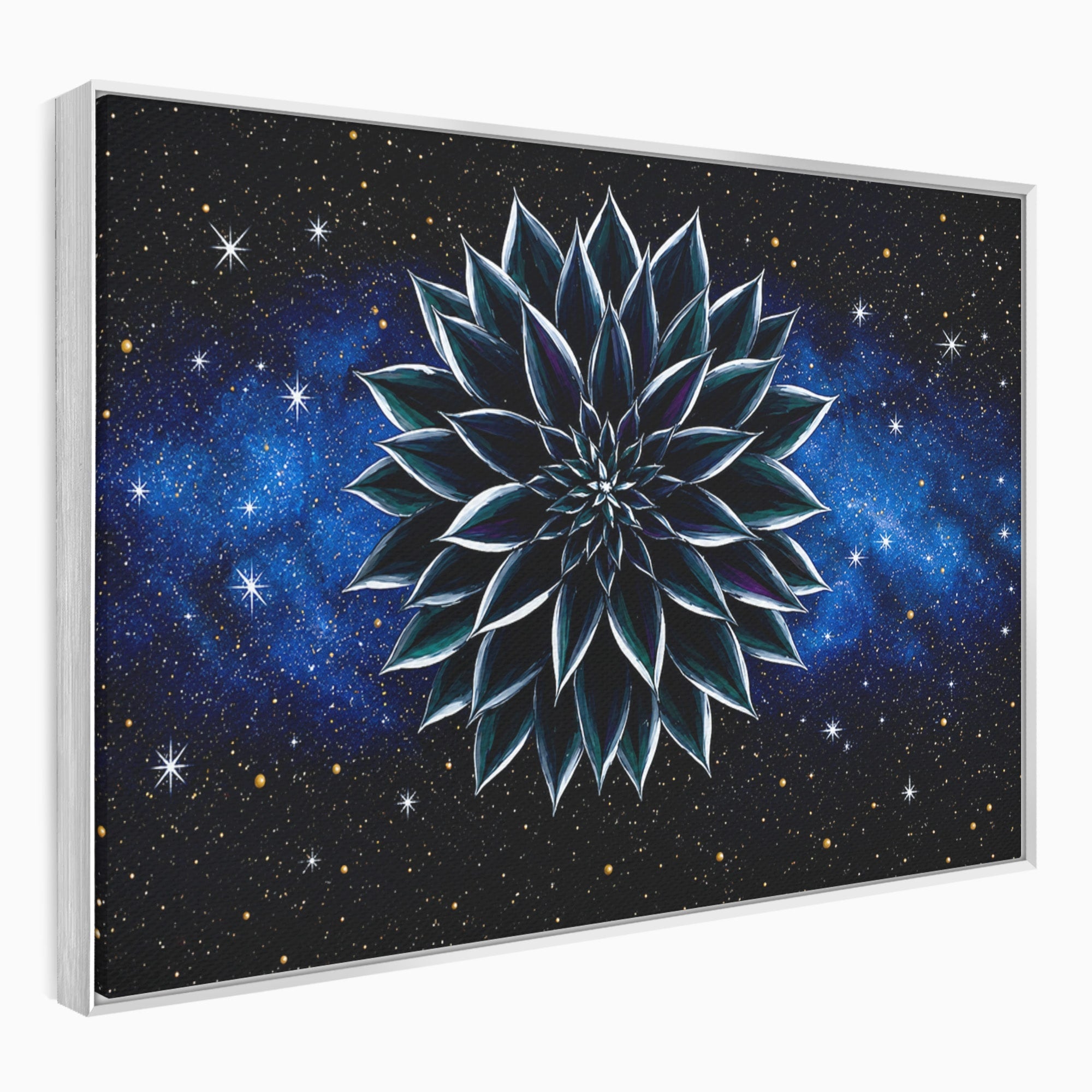 Tablou Canvas Premium LuxCanva® A1815, Floare Galactica, Floare, Univers, Abstract, Spatiu, Mister, Dormitor, Culori Vibrante