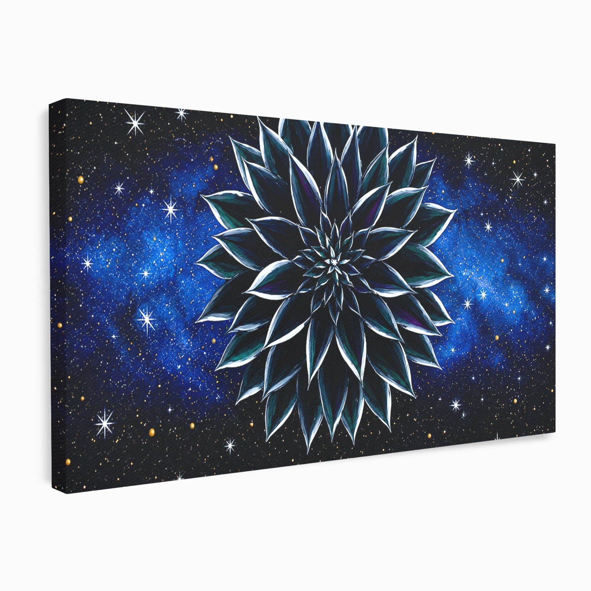 Tablou Canvas Premium LuxCanva® A1815, Floare Galactica, Floare, Univers, Abstract, Spatiu, Mister, Dormitor, Culori Vibrante