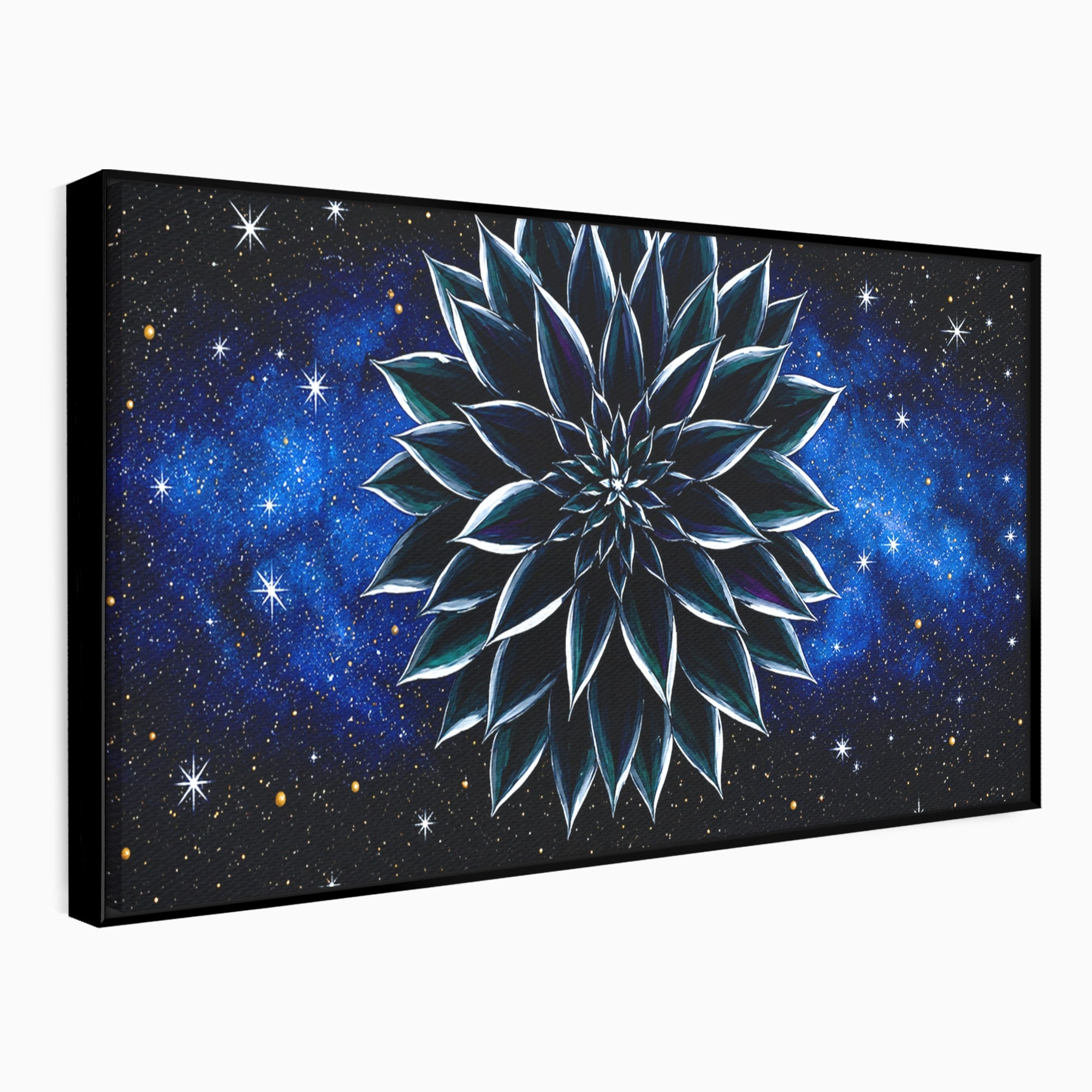 Tablou Canvas Premium LuxCanva® A1815, Floare Galactica, Floare, Univers, Abstract, Spatiu, Mister, Dormitor, Culori Vibrante