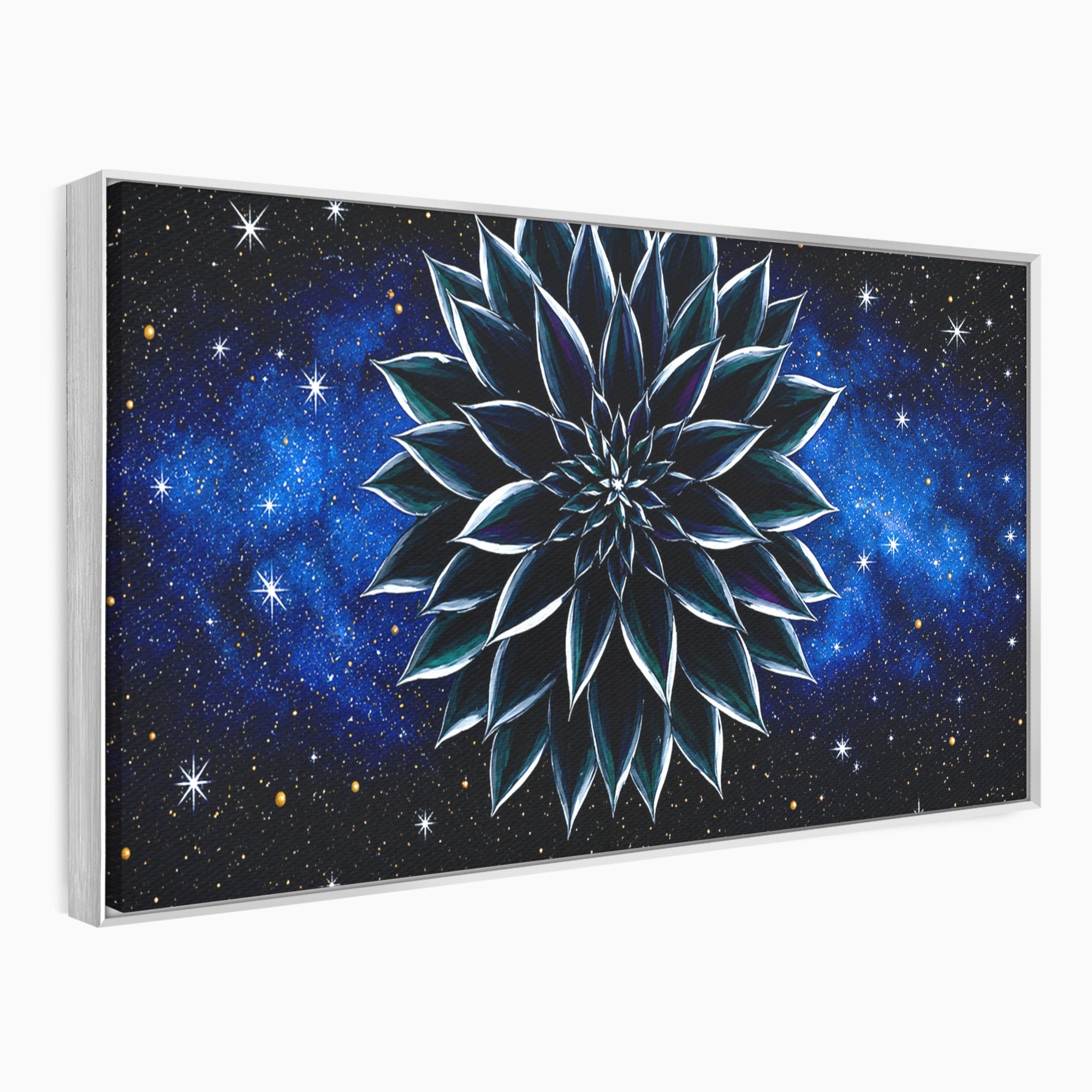 Tablou Canvas Premium LuxCanva® A1815, Floare Galactica, Floare, Univers, Abstract, Spatiu, Mister, Dormitor, Culori Vibrante