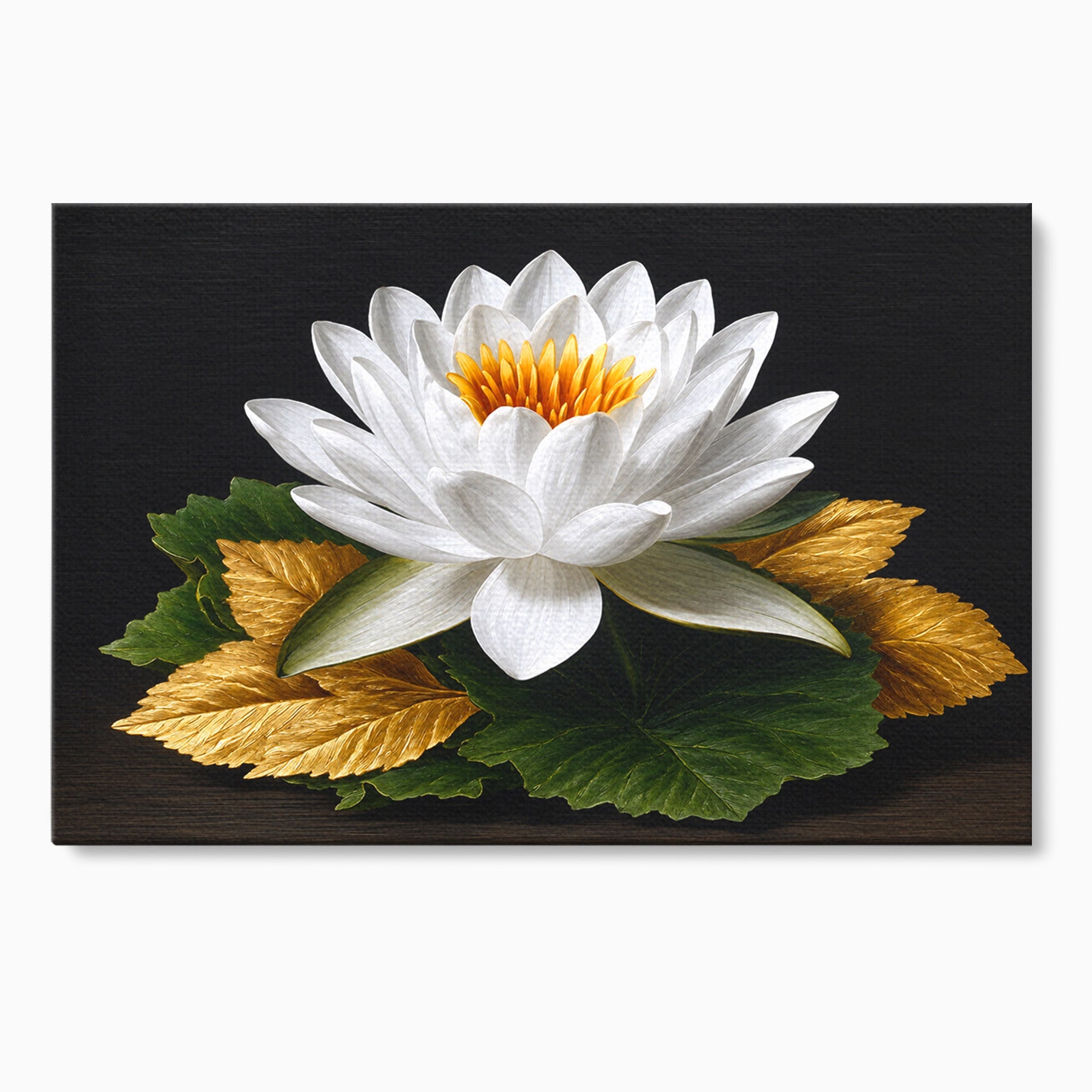 Tablou Canvas Premium LuxCanva® A1816, Splendoare Albă, Lotus, Elegant, Natura, Living, Dormitor, Culori Vibrante