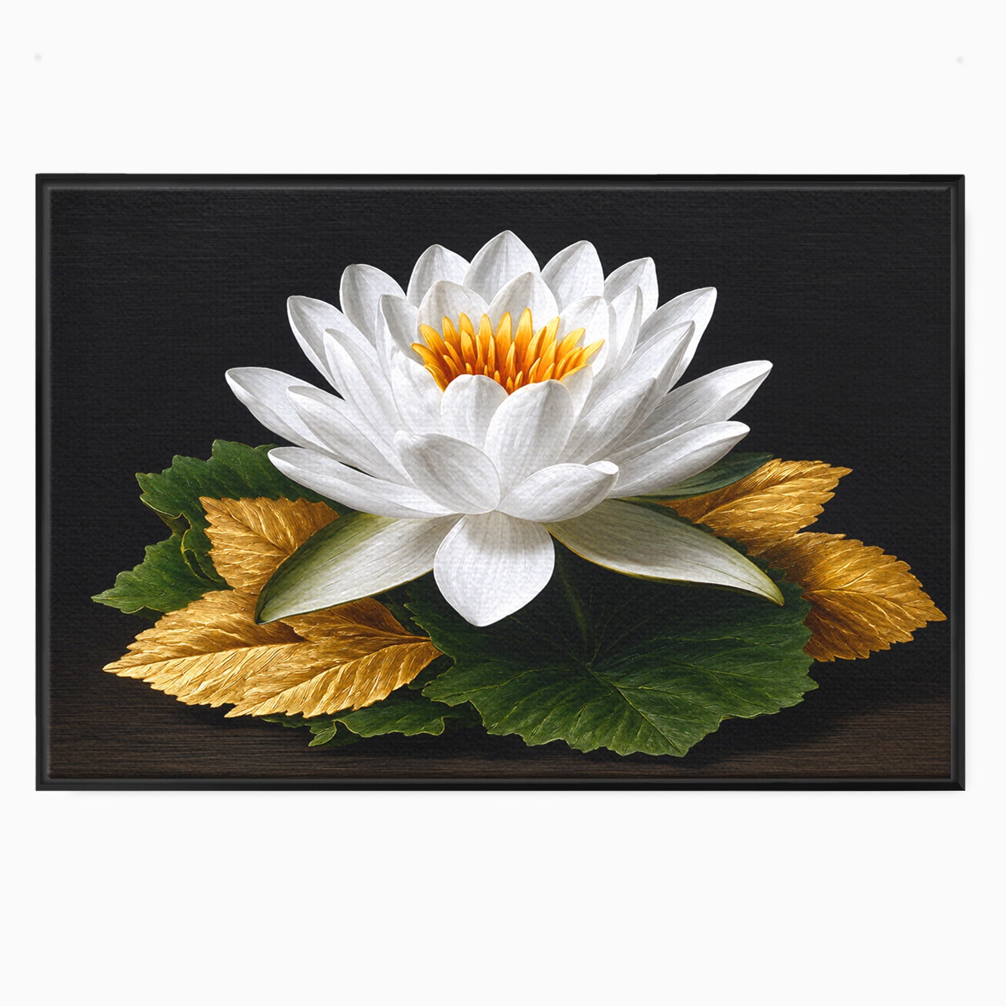 Tablou Canvas Premium LuxCanva® A1816, Splendoare Albă, Lotus, Elegant, Natura, Living, Dormitor, Culori Vibrante