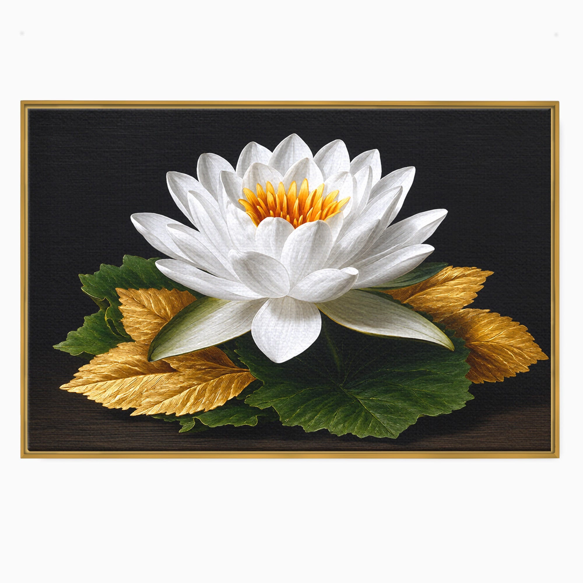 Tablou Canvas Premium LuxCanva® A1816, Splendoare Albă, Lotus, Elegant, Natura, Living, Dormitor, Culori Vibrante