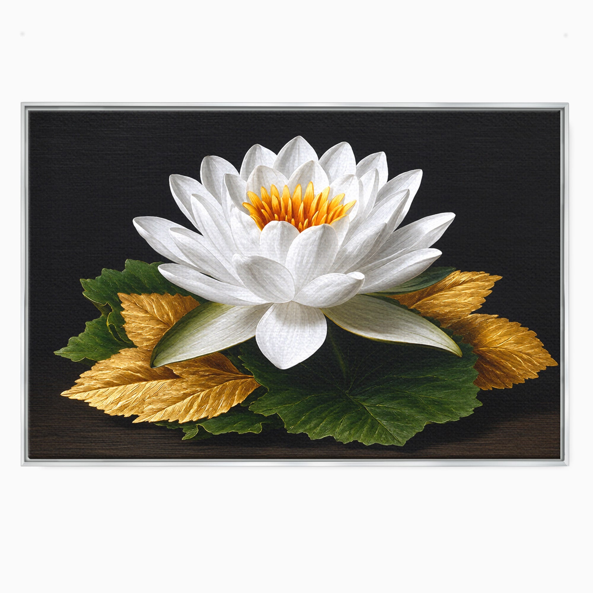 Tablou Canvas Premium LuxCanva® A1816, Splendoare Albă, Lotus, Elegant, Natura, Living, Dormitor, Culori Vibrante
