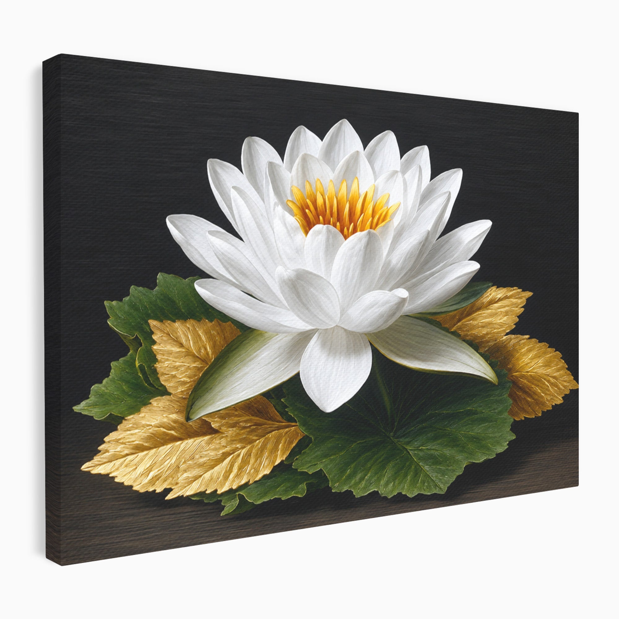 Tablou Canvas Premium LuxCanva® A1816, Splendoare Albă, Lotus, Elegant, Natura, Living, Dormitor, Culori Vibrante