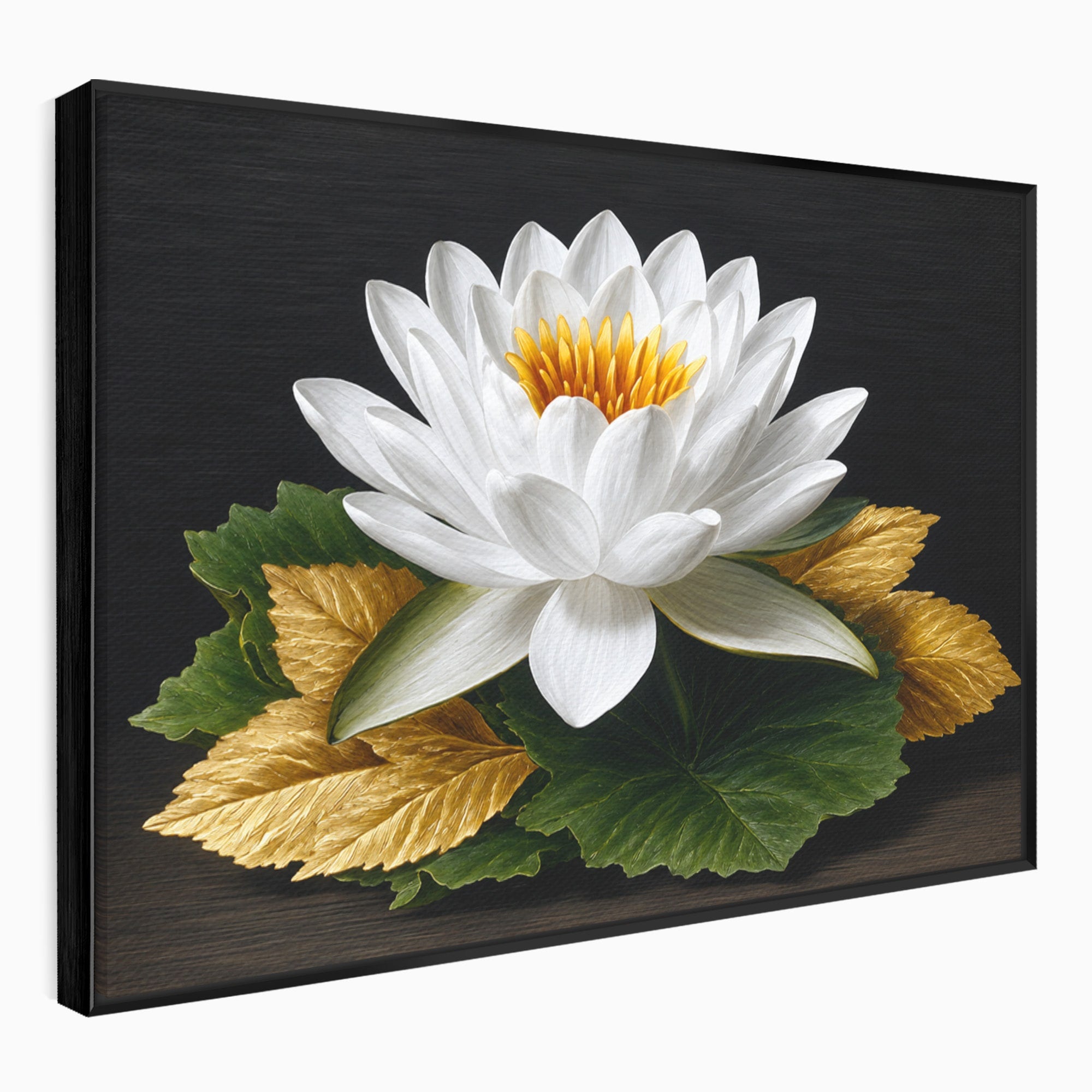 Tablou Canvas Premium LuxCanva® A1816, Splendoare Albă, Lotus, Elegant, Natura, Living, Dormitor, Culori Vibrante