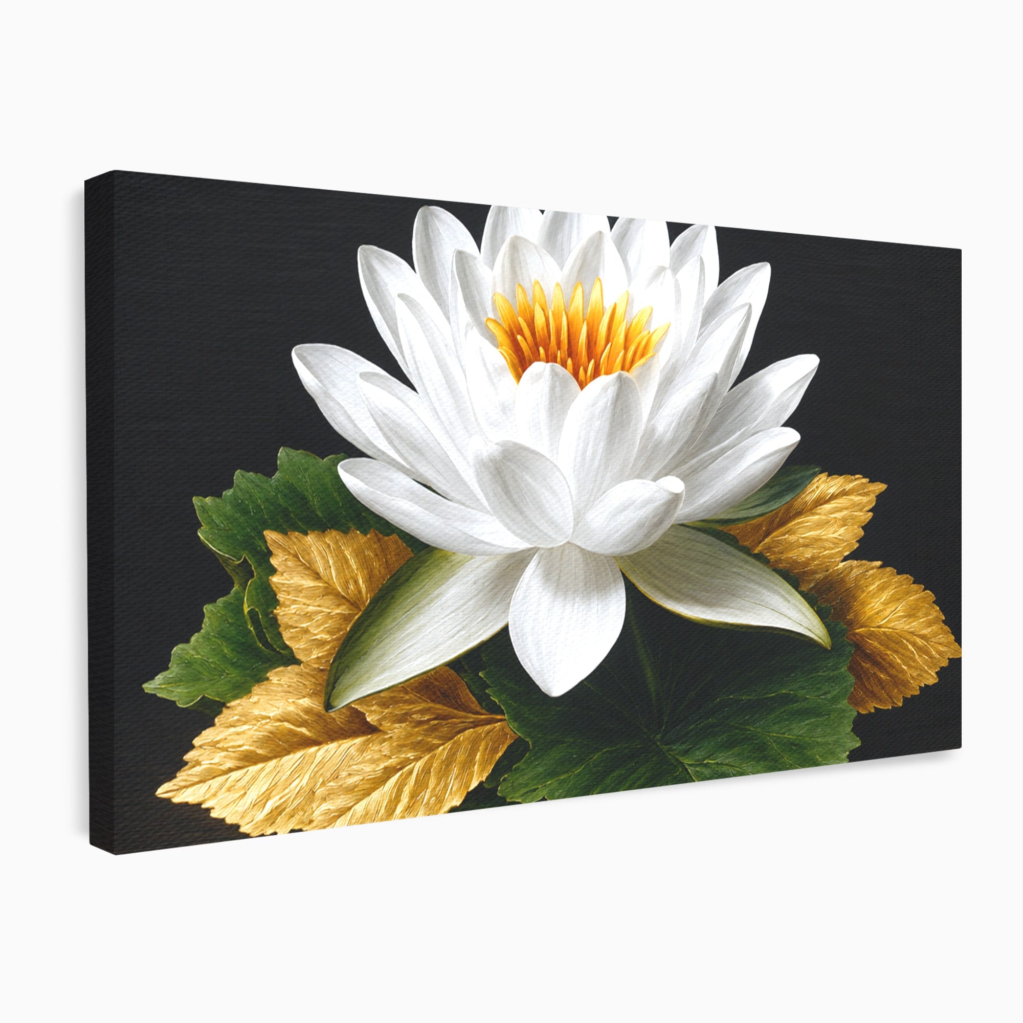 Tablou Canvas Premium LuxCanva® A1816, Splendoare Albă, Lotus, Elegant, Natura, Living, Dormitor, Culori Vibrante