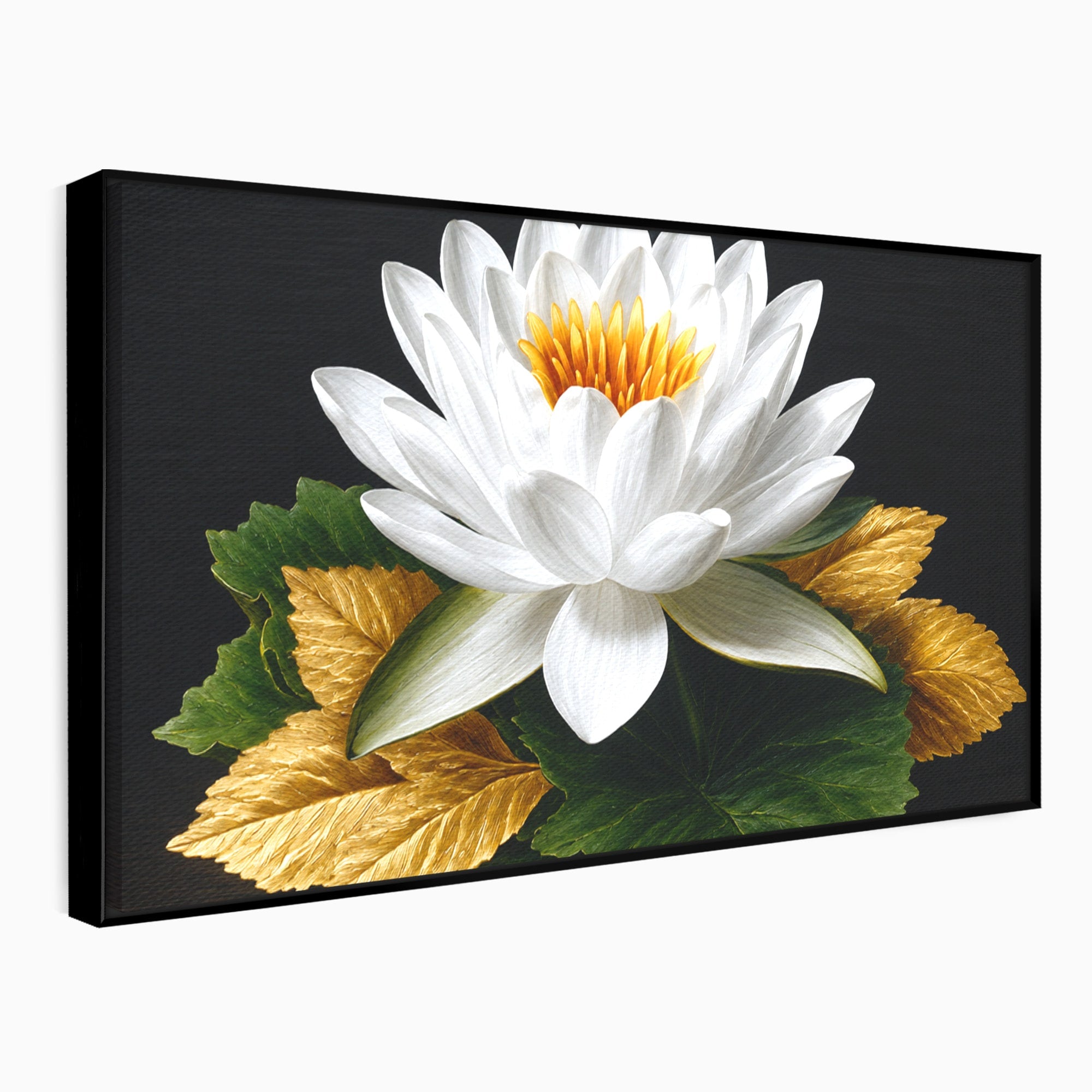 Tablou Canvas Premium LuxCanva® A1816, Splendoare Albă, Lotus, Elegant, Natura, Living, Dormitor, Culori Vibrante