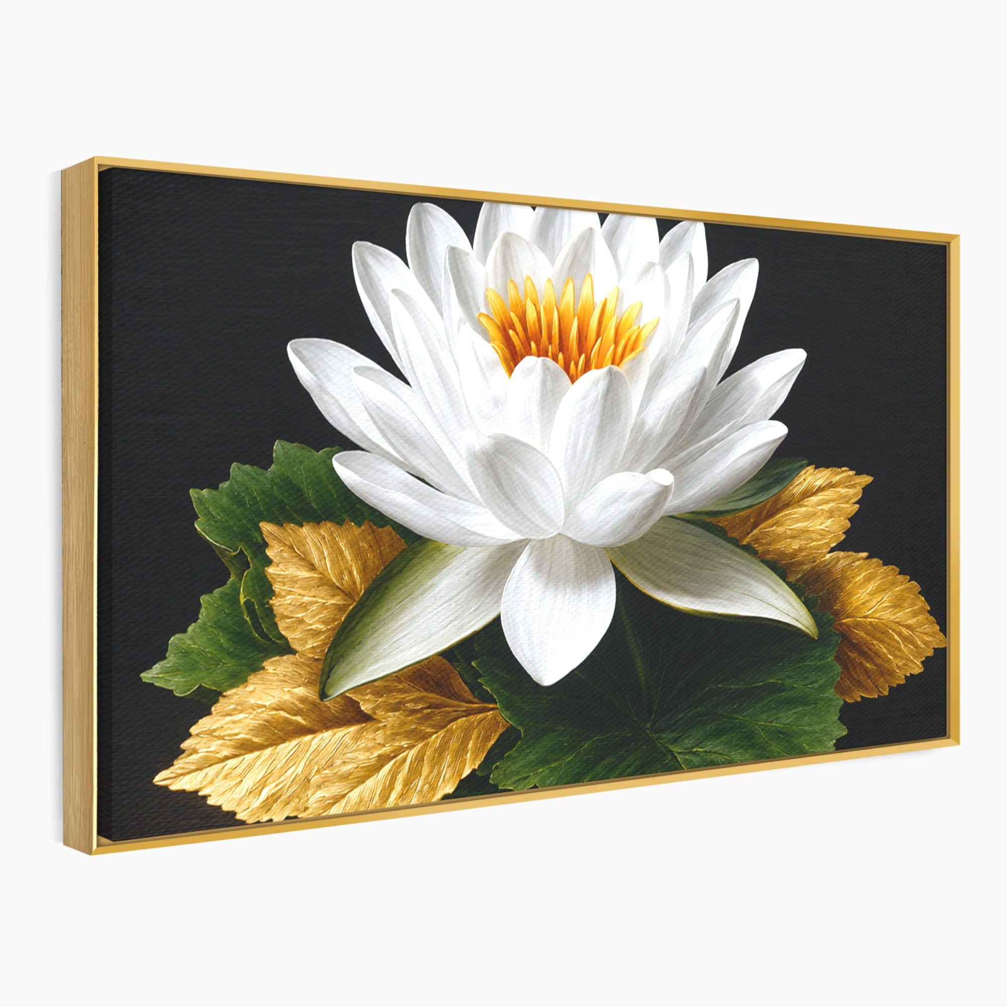 Tablou Canvas Premium LuxCanva® A1816, Splendoare Albă, Lotus, Elegant, Natura, Living, Dormitor, Culori Vibrante