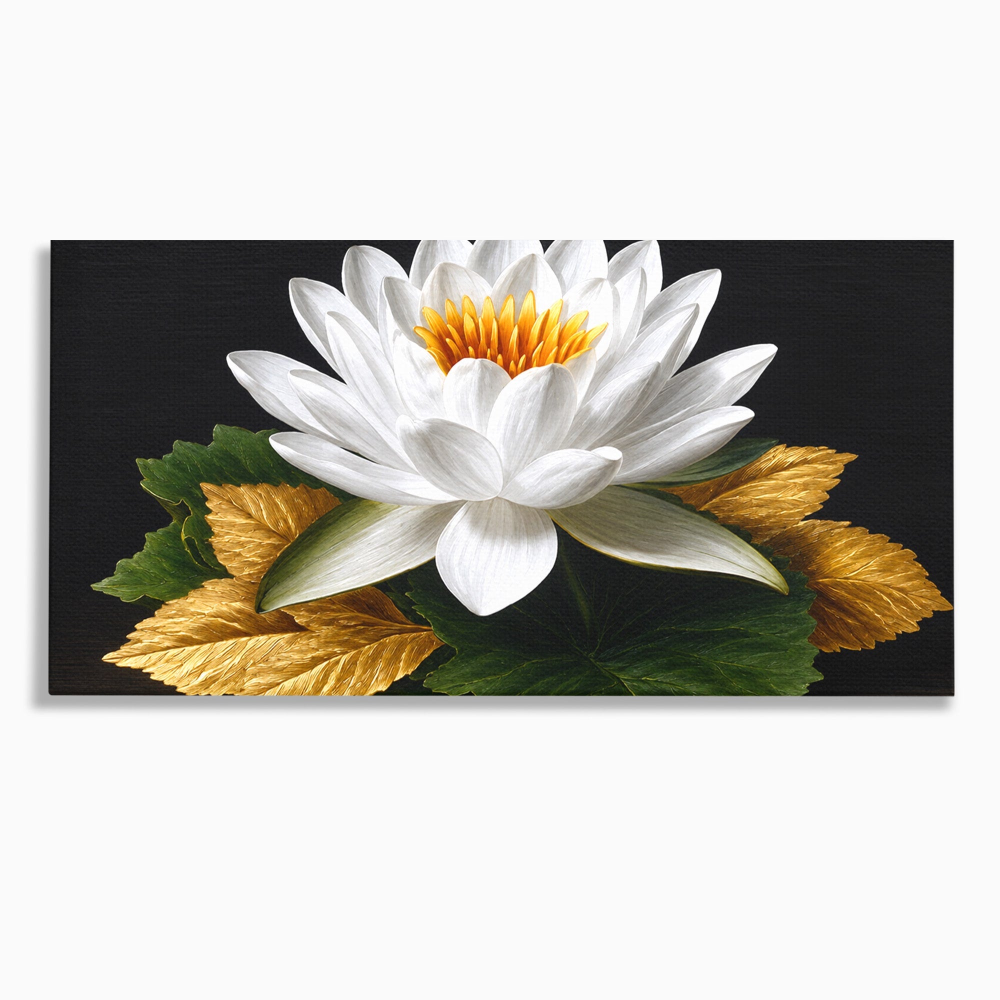 Tablou Canvas Premium LuxCanva® A1816, Splendoare Albă, Lotus, Elegant, Natura, Living, Dormitor, Culori Vibrante