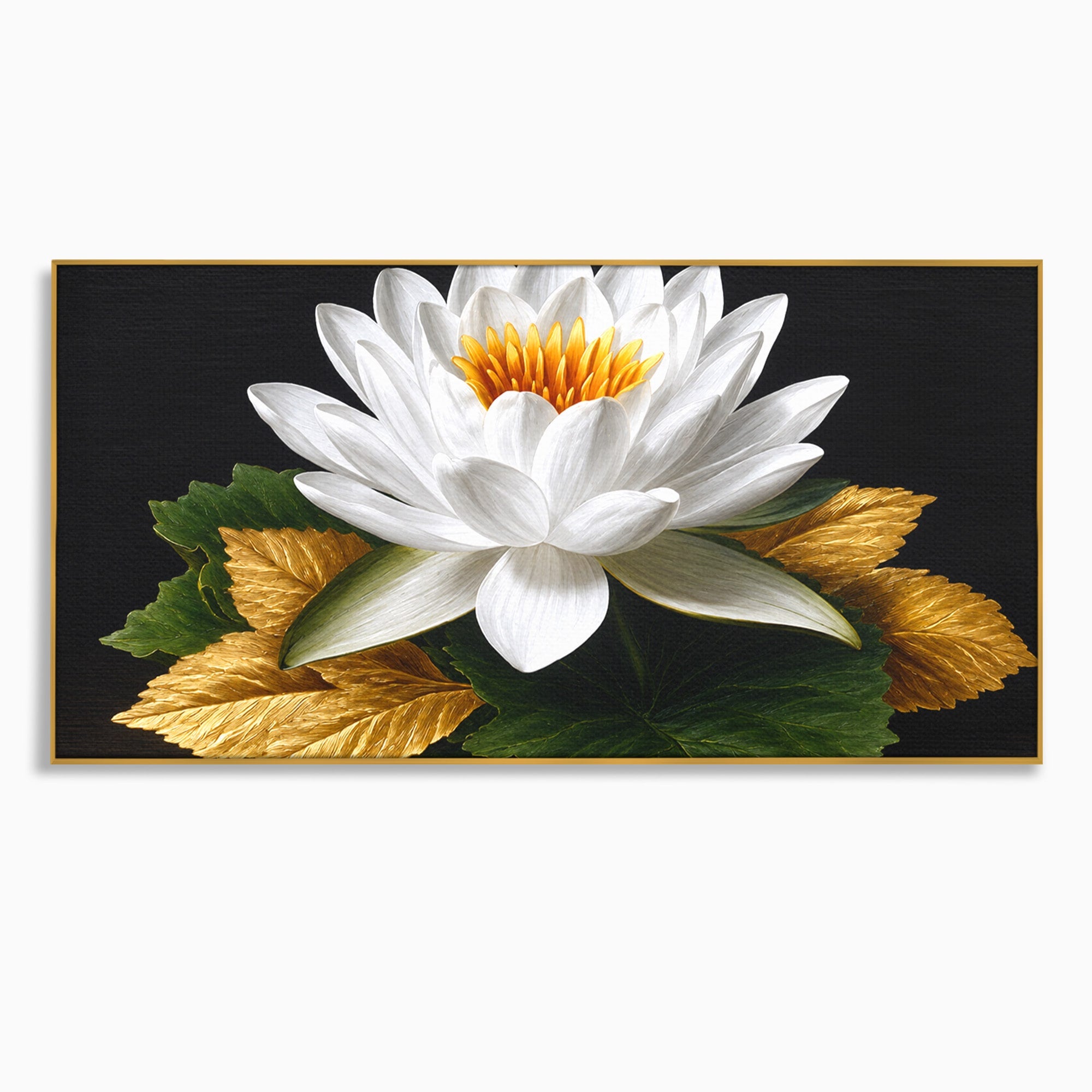Tablou Canvas Premium LuxCanva® A1816, Splendoare Albă, Lotus, Elegant, Natura, Living, Dormitor, Culori Vibrante