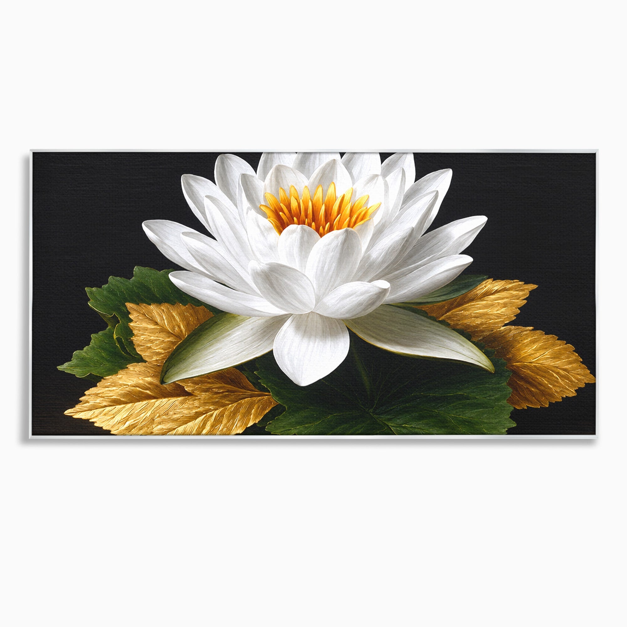 Tablou Canvas Premium LuxCanva® A1816, Splendoare Albă, Lotus, Elegant, Natura, Living, Dormitor, Culori Vibrante
