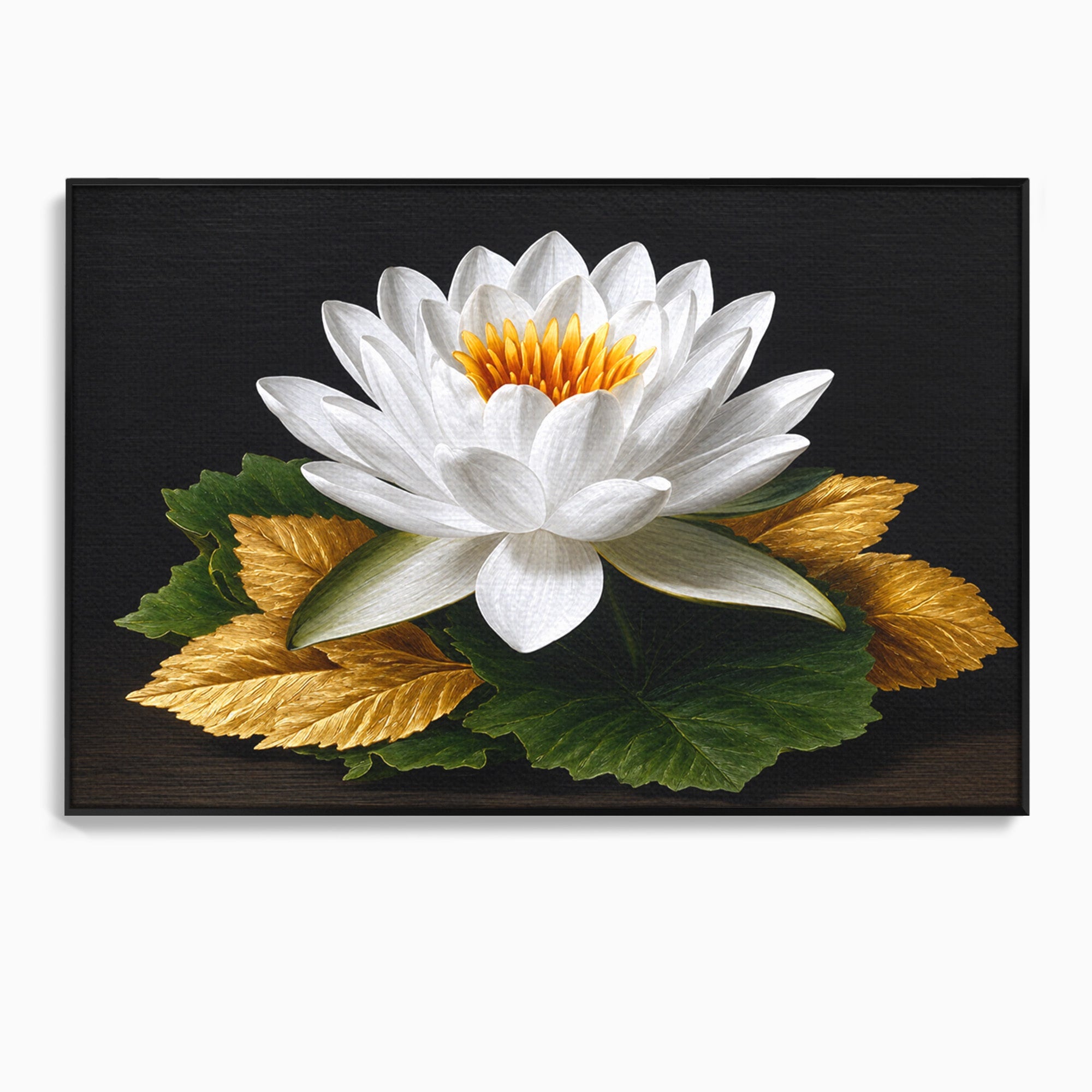 Tablou Canvas Premium LuxCanva® A1816, Splendoare Albă, Lotus, Elegant, Natura, Living, Dormitor, Culori Vibrante