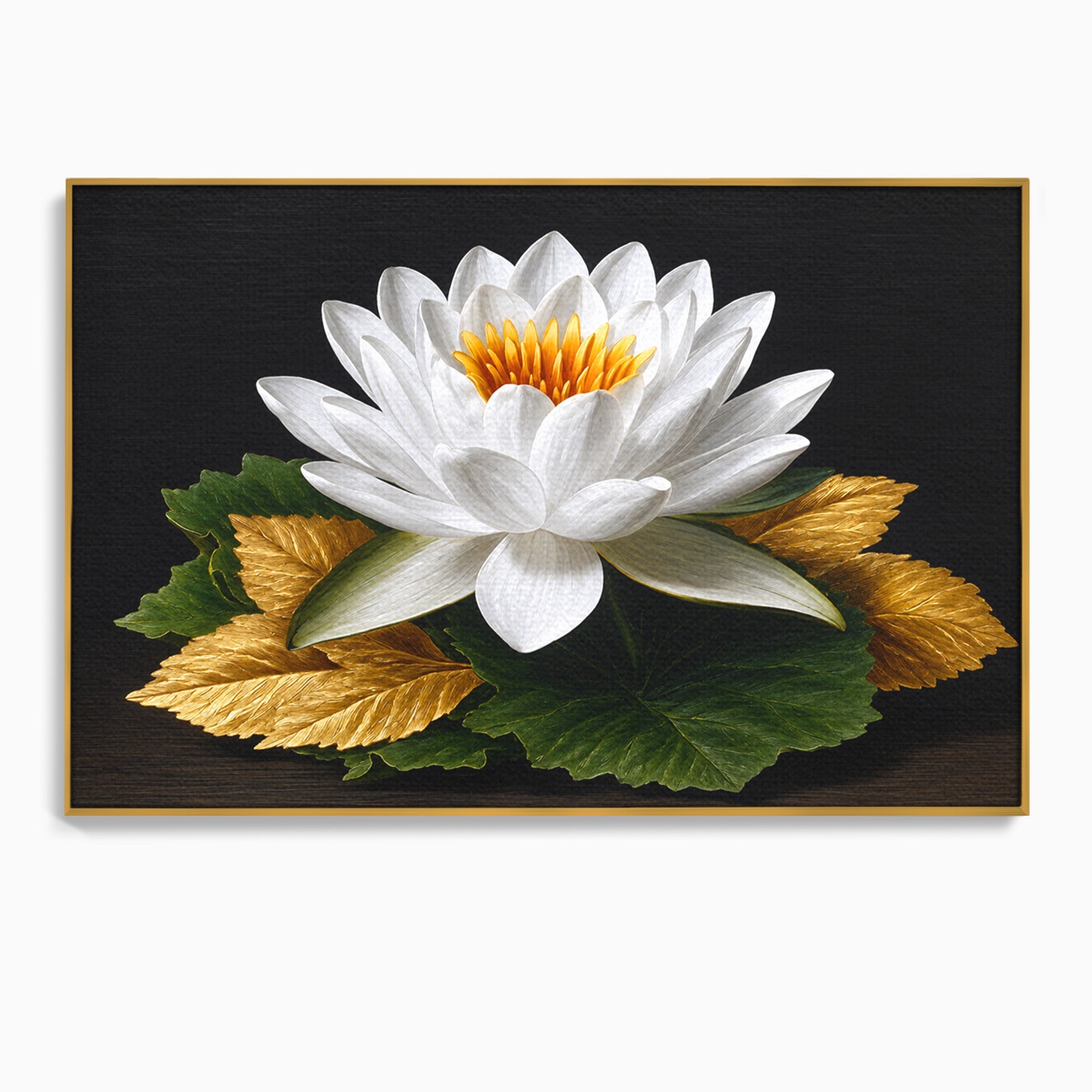 Tablou Canvas Premium LuxCanva® A1816, Splendoare Albă, Lotus, Elegant, Natura, Living, Dormitor, Culori Vibrante