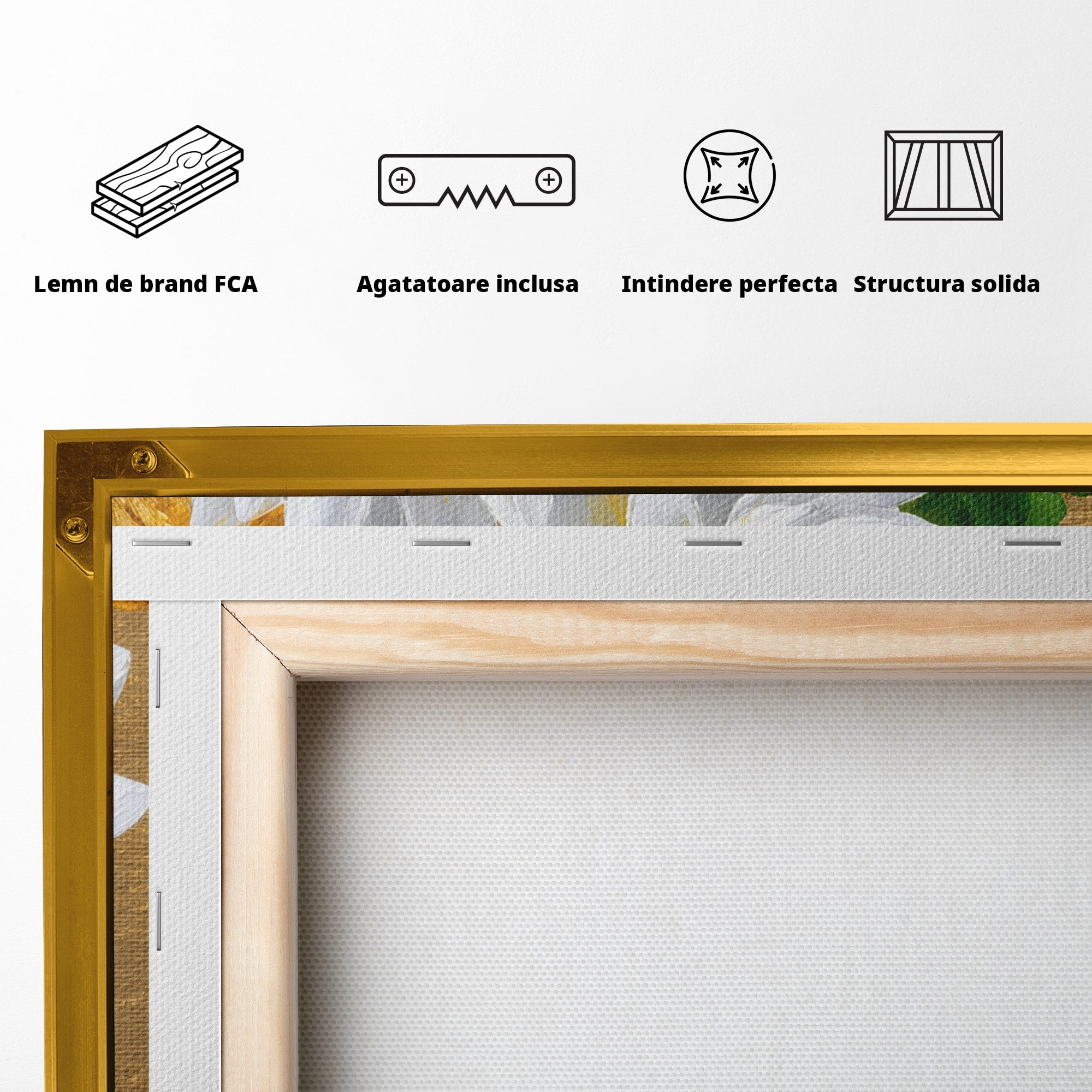 Tablou Canvas Premium LuxCanva® A1817, Armonie Florală, Flori, Lotus, Natura, Living, Dormitor, Culori Vibrante