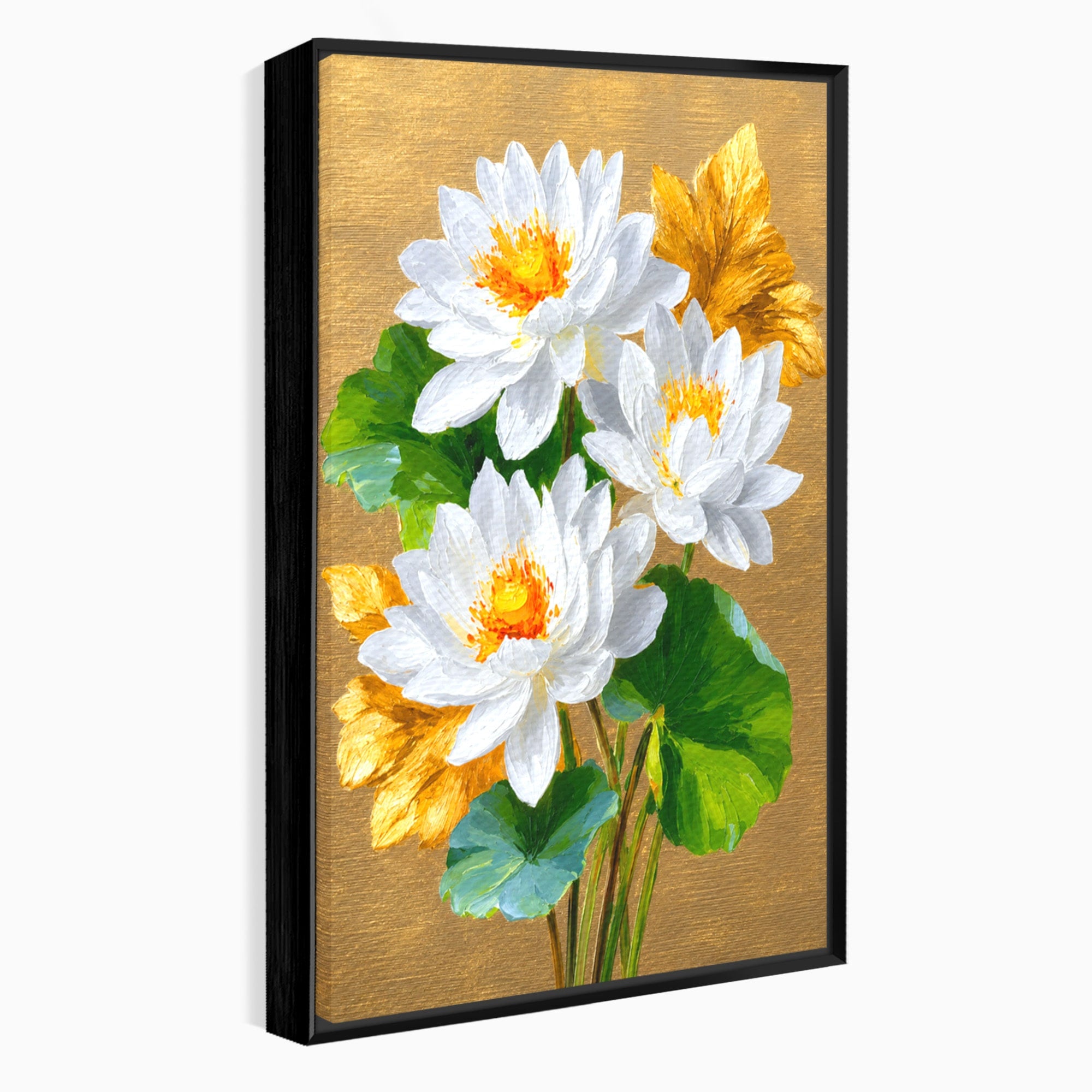 Tablou Canvas Premium LuxCanva® A1817, Armonie Florală, Flori, Lotus, Natura, Living, Dormitor, Culori Vibrante