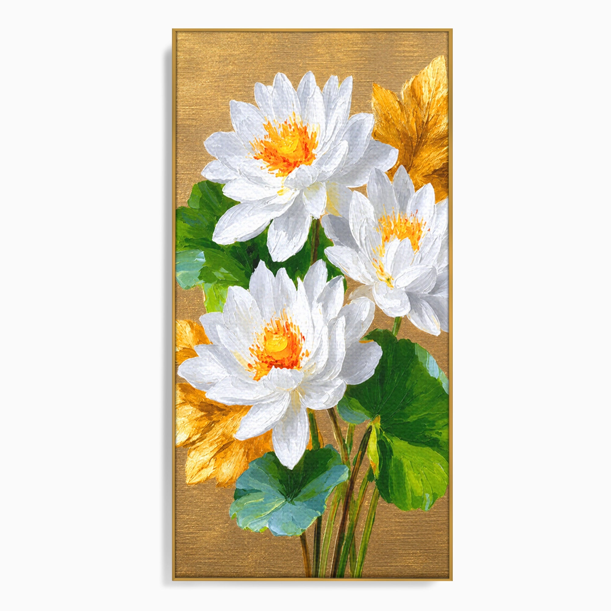 Tablou Canvas Premium LuxCanva® A1817, Armonie Florală, Flori, Lotus, Natura, Living, Dormitor, Culori Vibrante