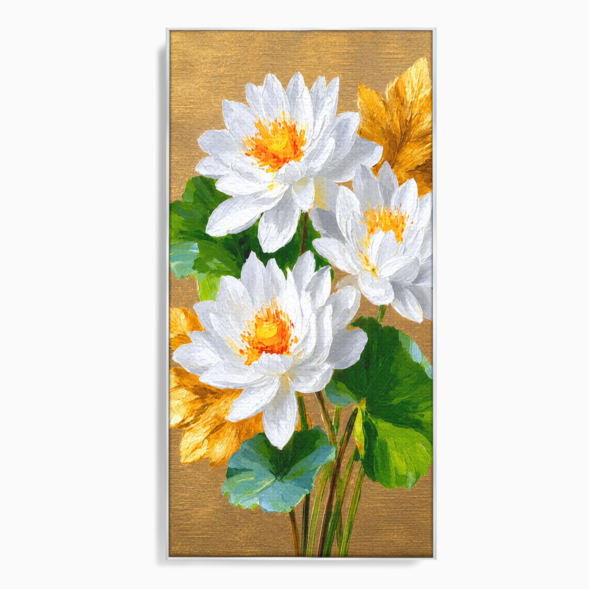 Tablou Canvas Premium LuxCanva® A1817, Armonie Florală, Flori, Lotus, Natura, Living, Dormitor, Culori Vibrante