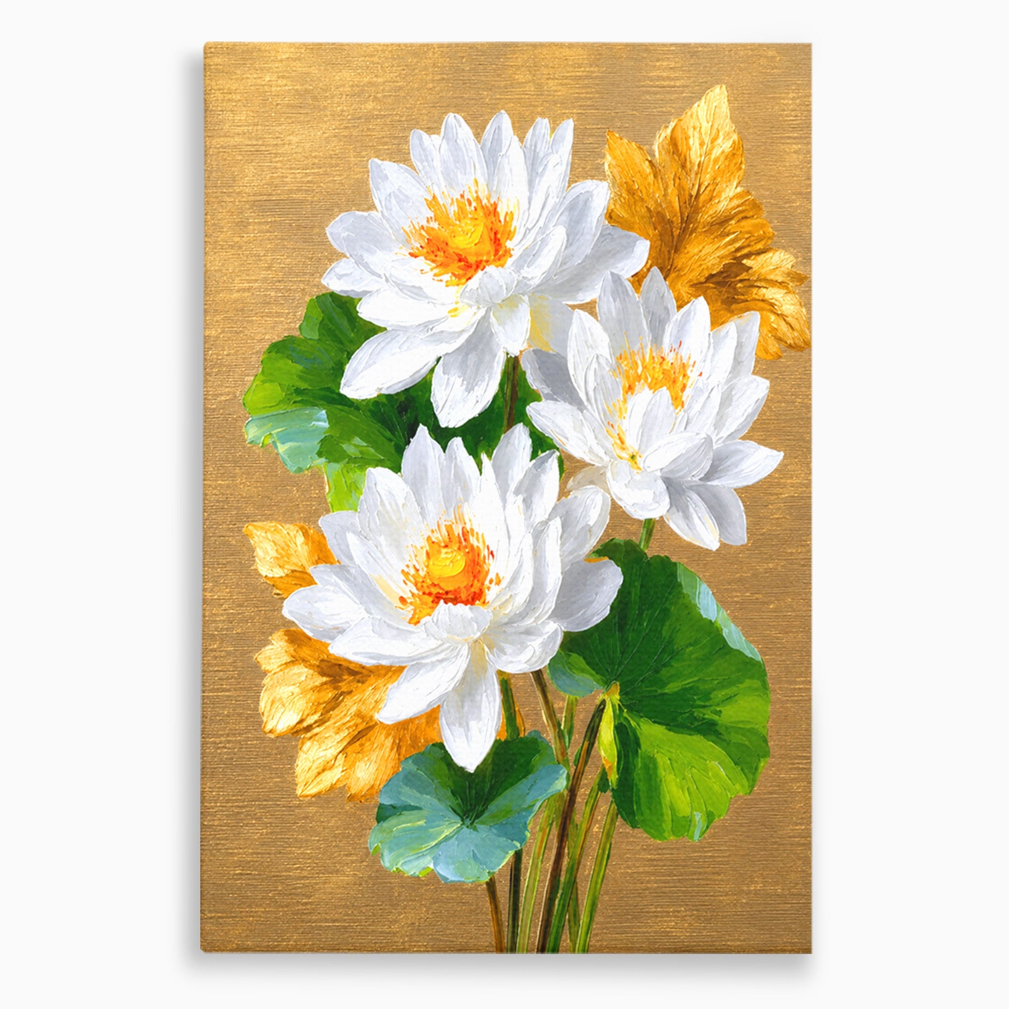 Tablou Canvas Premium LuxCanva® A1817, Armonie Florală, Flori, Lotus, Natura, Living, Dormitor, Culori Vibrante