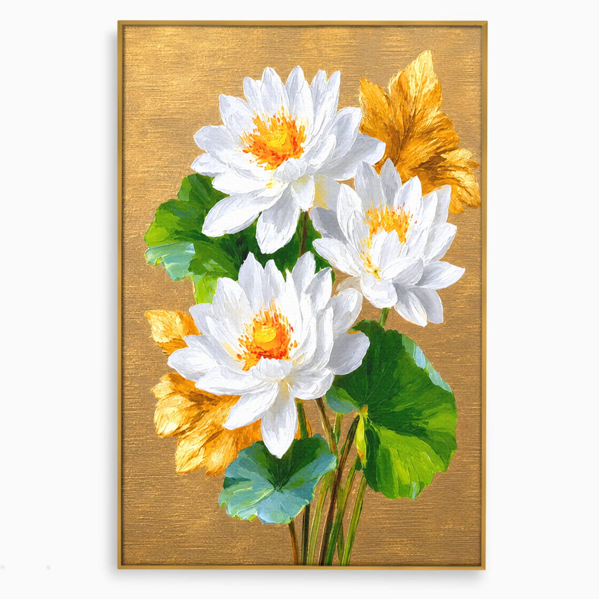 Tablou Canvas Premium LuxCanva® A1817, Armonie Florală, Flori, Lotus, Natura, Living, Dormitor, Culori Vibrante