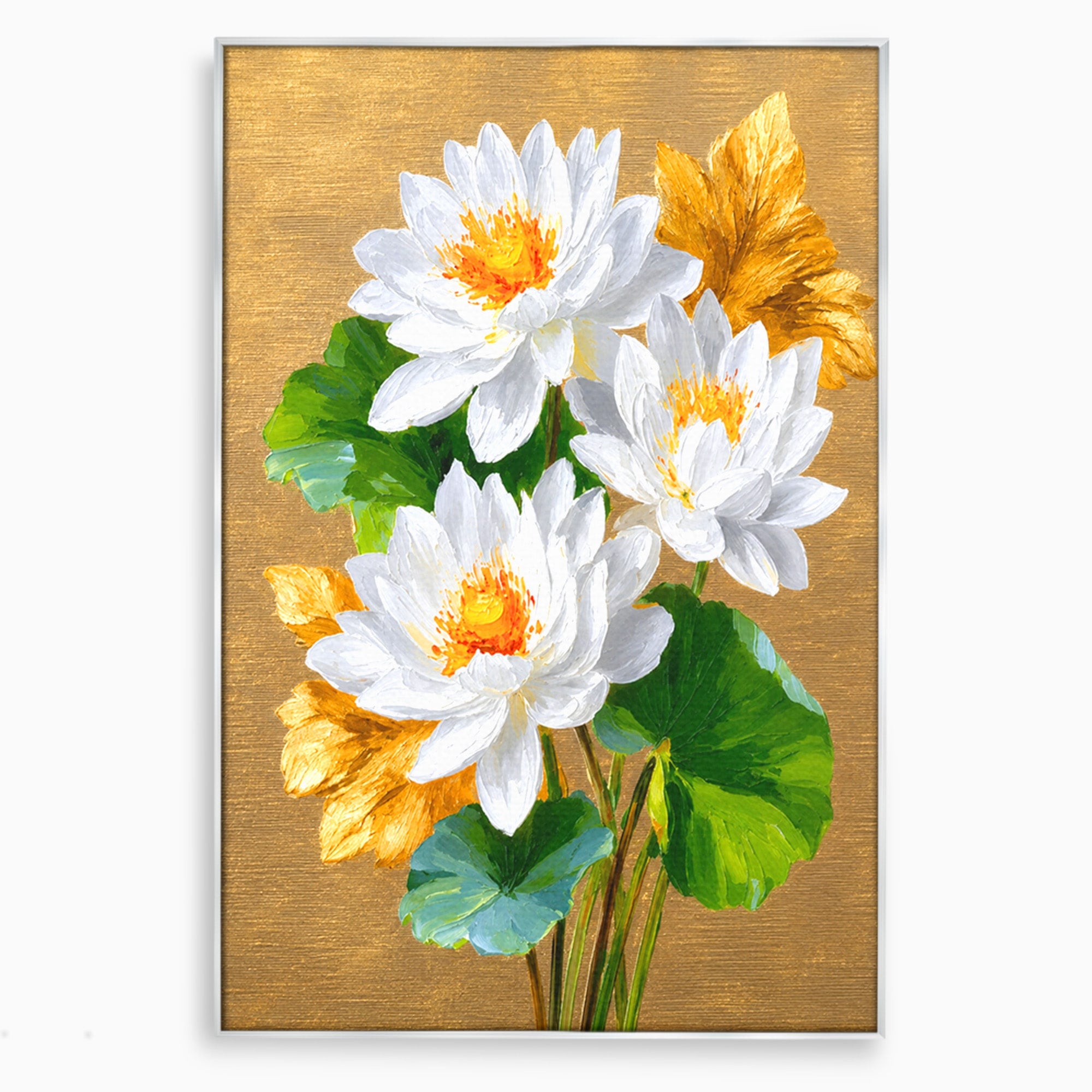 Tablou Canvas Premium LuxCanva® A1817, Armonie Florală, Flori, Lotus, Natura, Living, Dormitor, Culori Vibrante