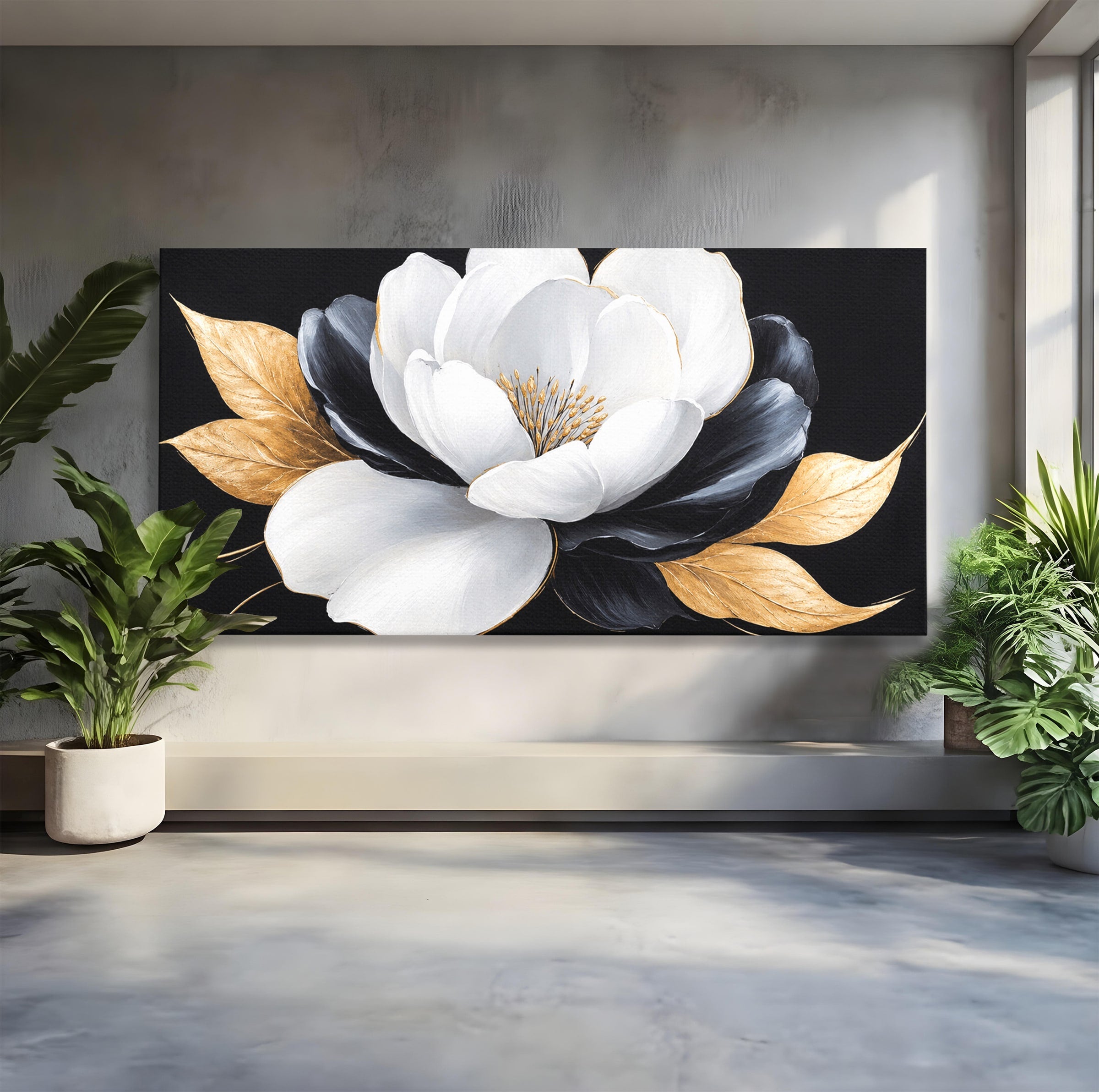 Tablou Canvas Premium LuxCanva® A1819, Floare Eleganta, Floare, Eleganta, Living, Modern, Dormitor, Culori Vibrante