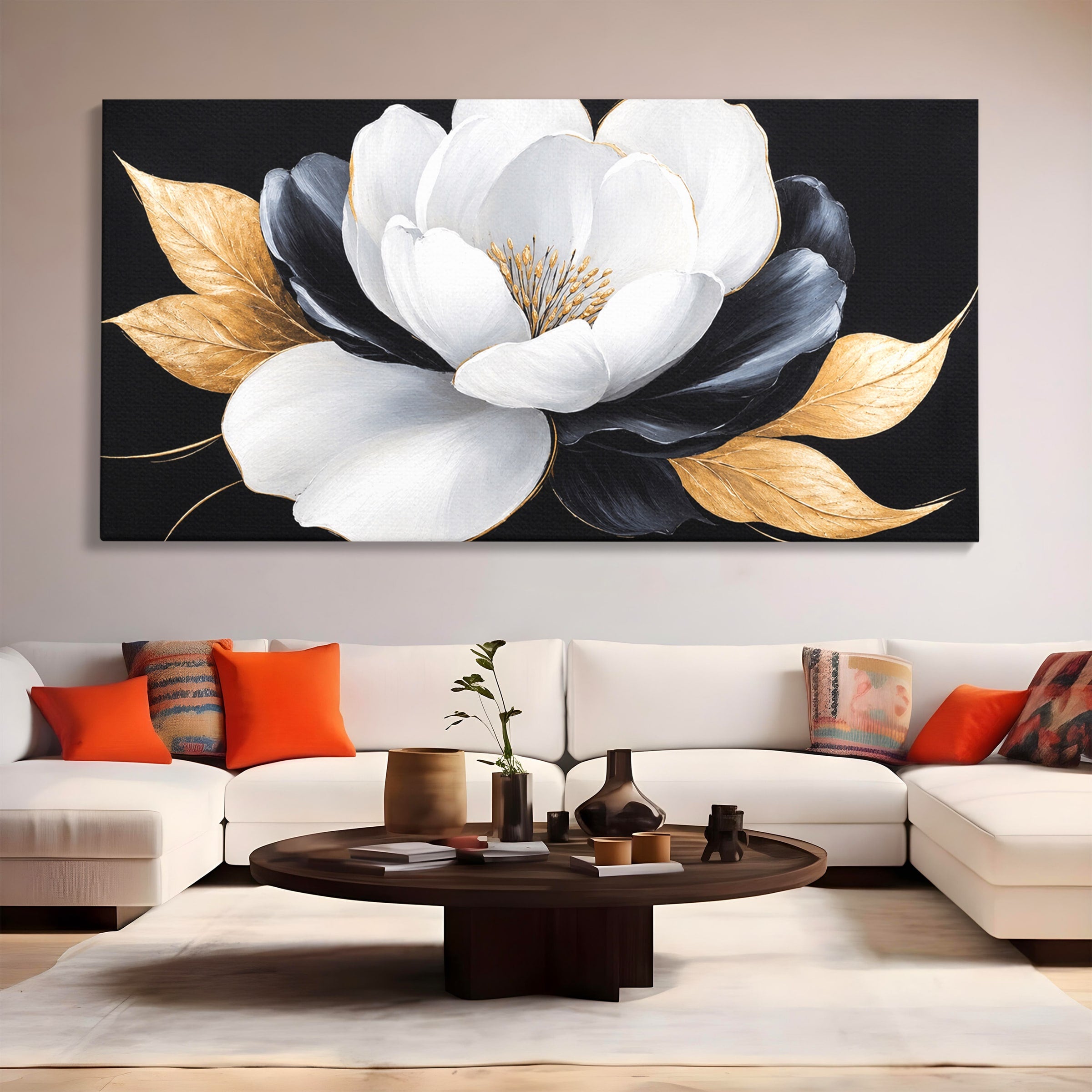 Tablou Canvas Premium LuxCanva® A1819, Floare Eleganta, Floare, Eleganta, Living, Modern, Dormitor, Culori Vibrante