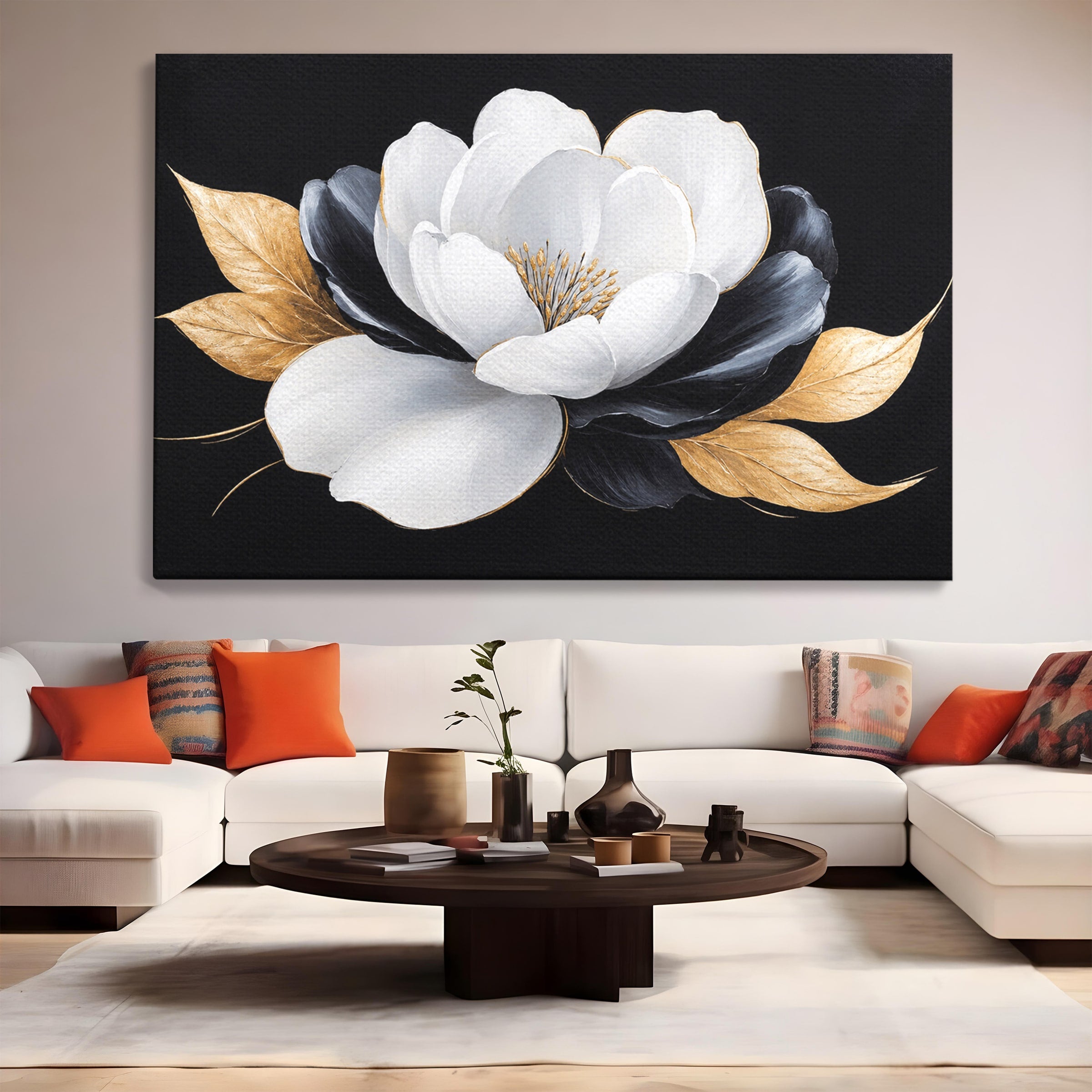 Tablou Canvas Premium LuxCanva® A1819, Floare Eleganta, Floare, Eleganta, Living, Modern, Dormitor, Culori Vibrante