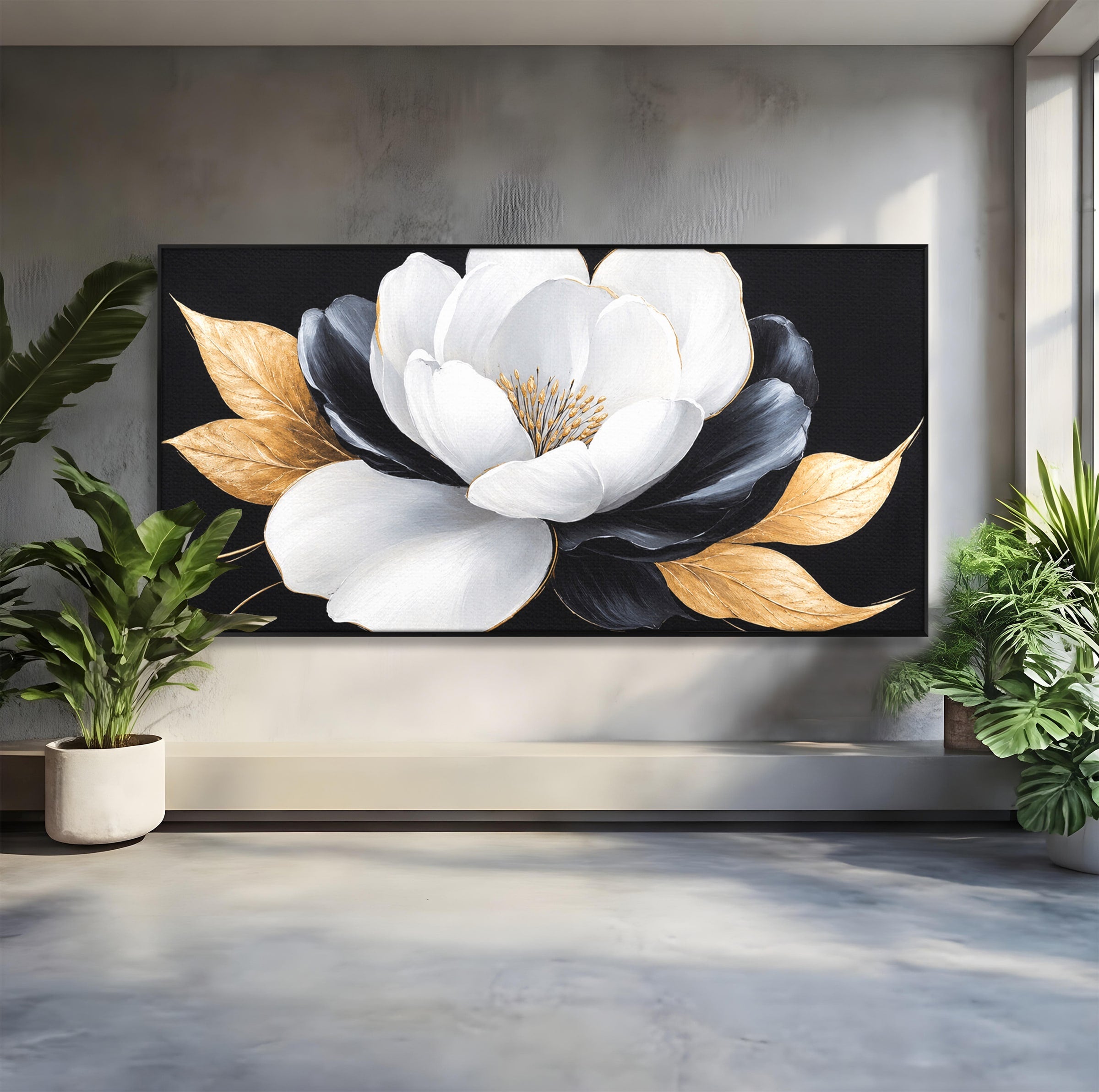 Tablou Canvas Premium LuxCanva® A1819, Floare Eleganta, Floare, Eleganta, Living, Modern, Dormitor, Culori Vibrante