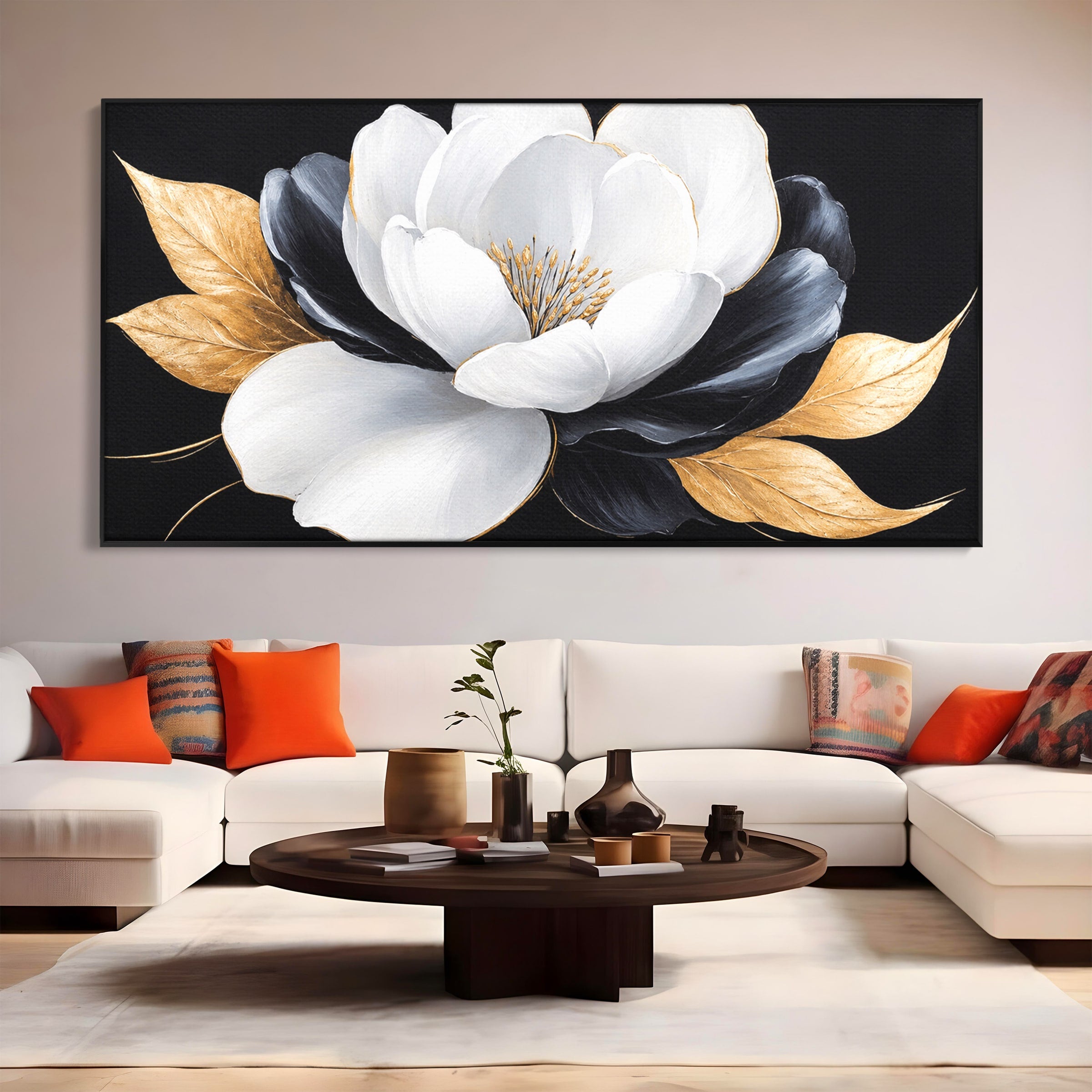 Tablou Canvas Premium LuxCanva® A1819, Floare Eleganta, Floare, Eleganta, Living, Modern, Dormitor, Culori Vibrante