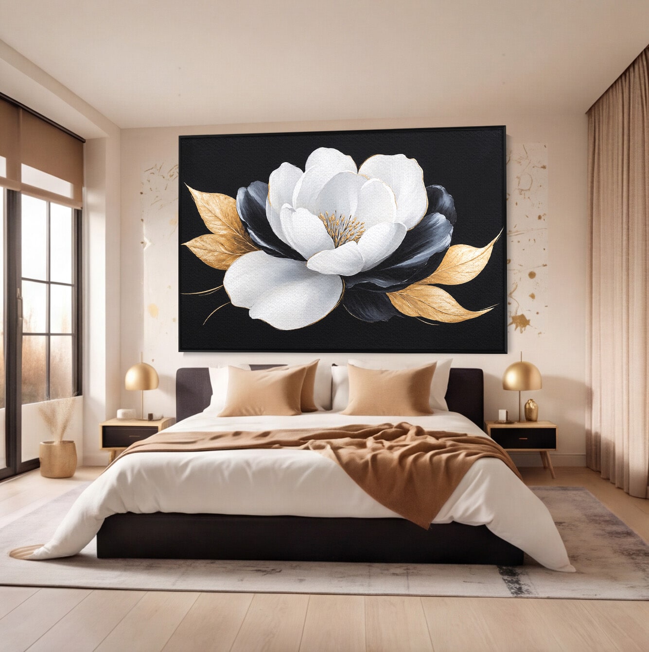 Tablou Canvas Premium LuxCanva® A1819, Floare Eleganta, Floare, Eleganta, Living, Modern, Dormitor, Culori Vibrante