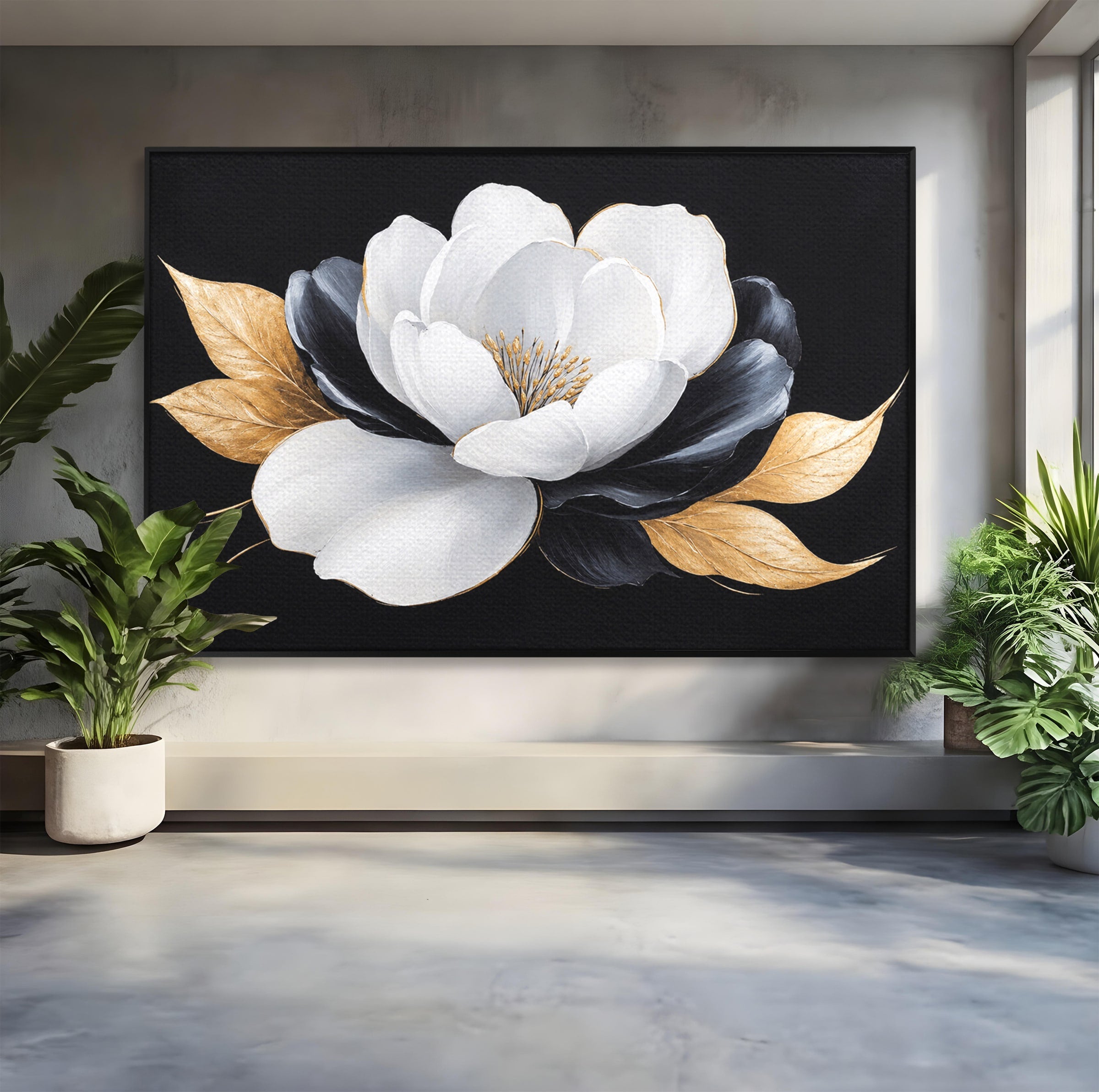 Tablou Canvas Premium LuxCanva® A1819, Floare Eleganta, Floare, Eleganta, Living, Modern, Dormitor, Culori Vibrante