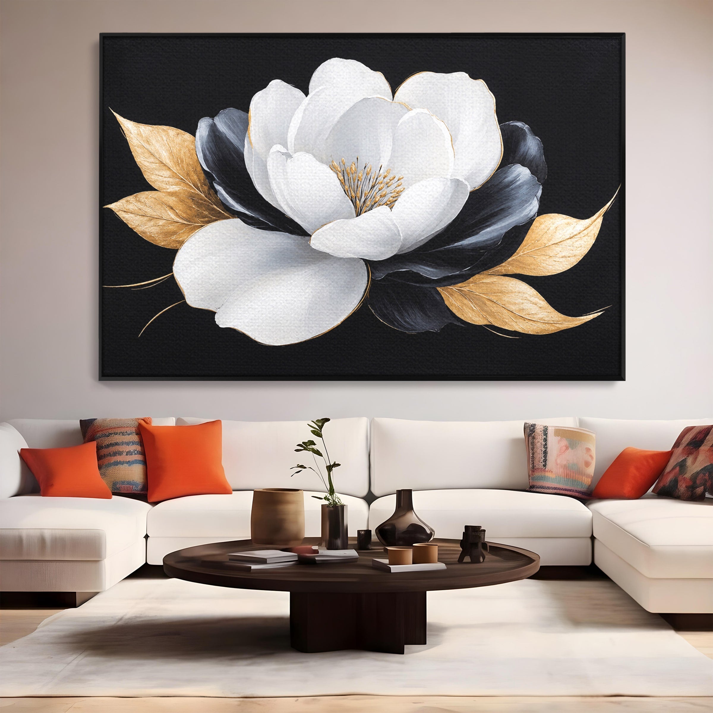 Tablou Canvas Premium LuxCanva® A1819, Floare Eleganta, Floare, Eleganta, Living, Modern, Dormitor, Culori Vibrante