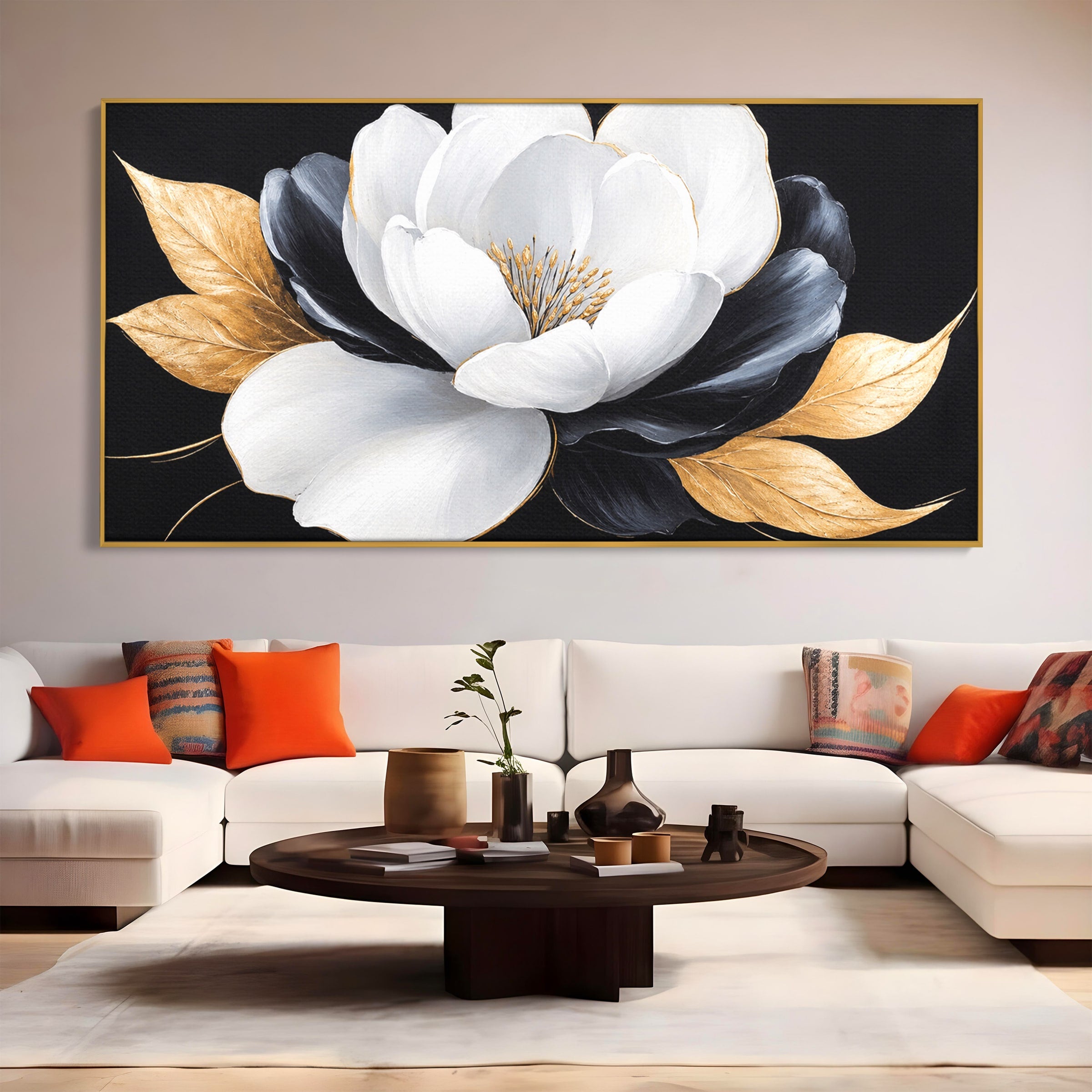 Tablou Canvas Premium LuxCanva® A1819, Floare Eleganta, Floare, Eleganta, Living, Modern, Dormitor, Culori Vibrante