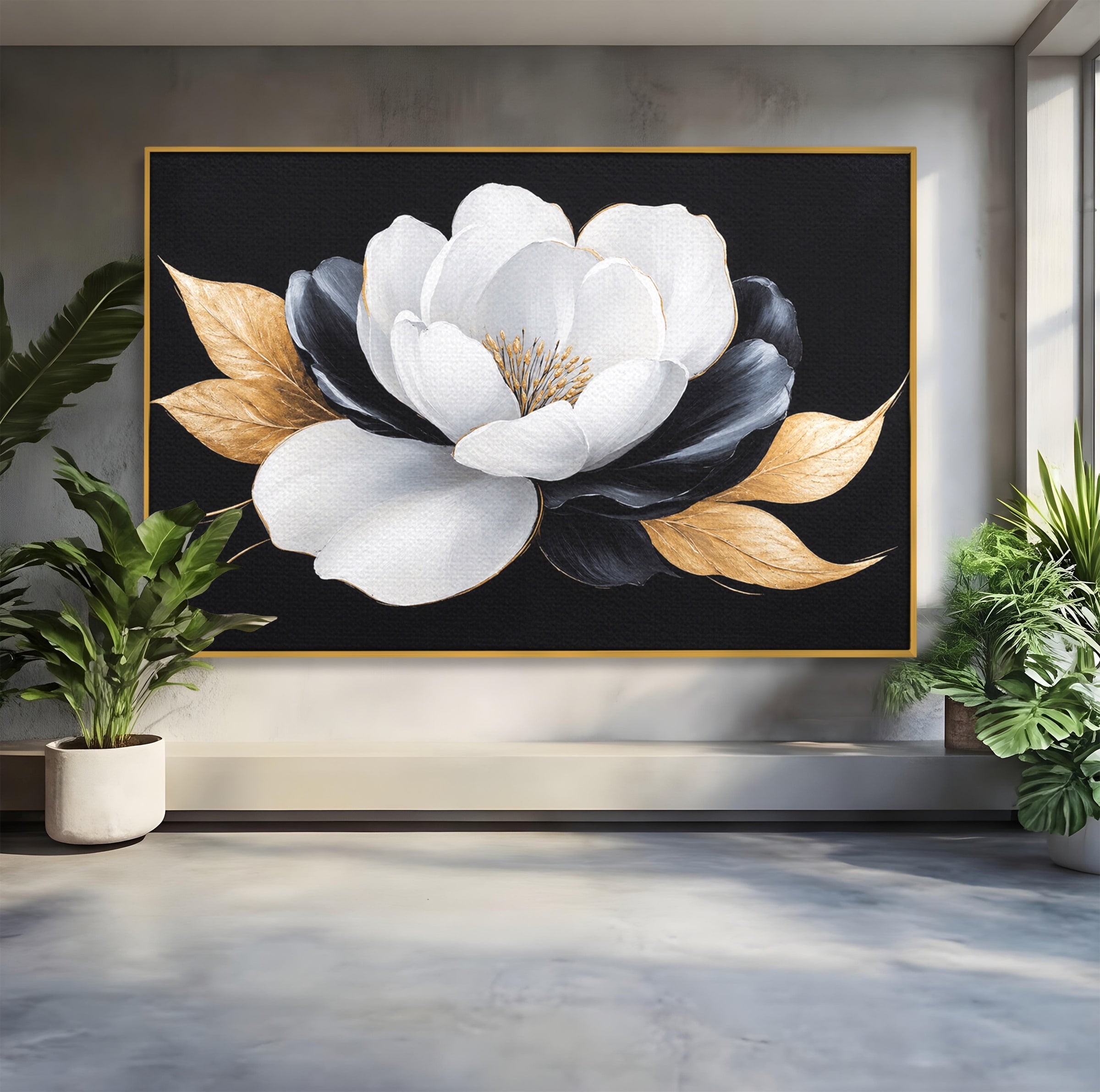Tablou Canvas Premium LuxCanva® A1819, Floare Eleganta, Floare, Eleganta, Living, Modern, Dormitor, Culori Vibrante