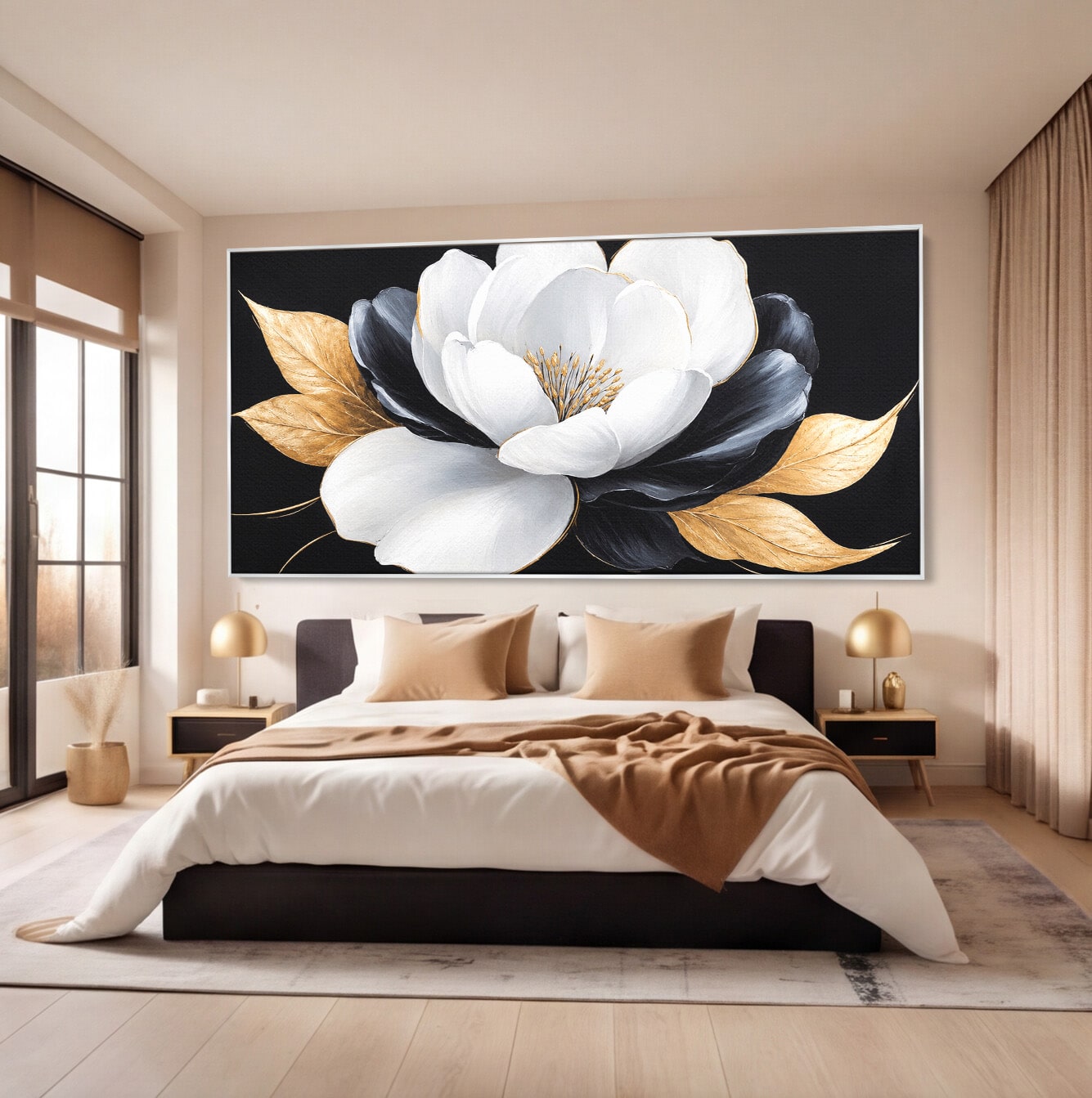 Tablou Canvas Premium LuxCanva® A1819, Floare Eleganta, Floare, Eleganta, Living, Modern, Dormitor, Culori Vibrante
