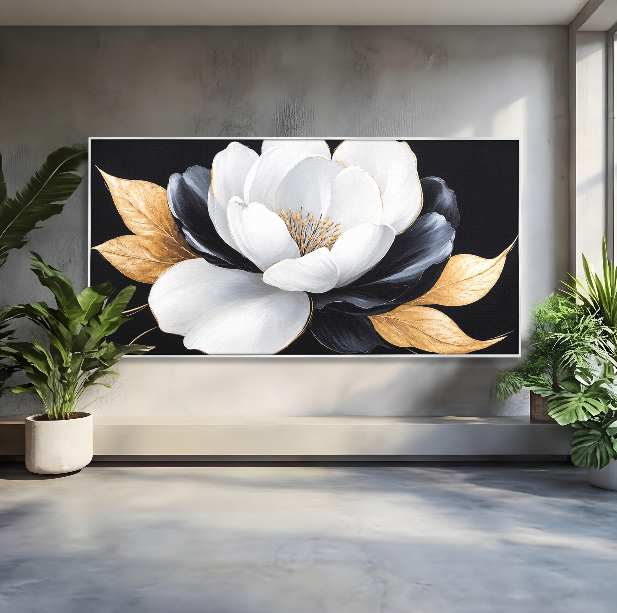 Tablou Canvas Premium LuxCanva® A1819, Floare Eleganta, Floare, Eleganta, Living, Modern, Dormitor, Culori Vibrante