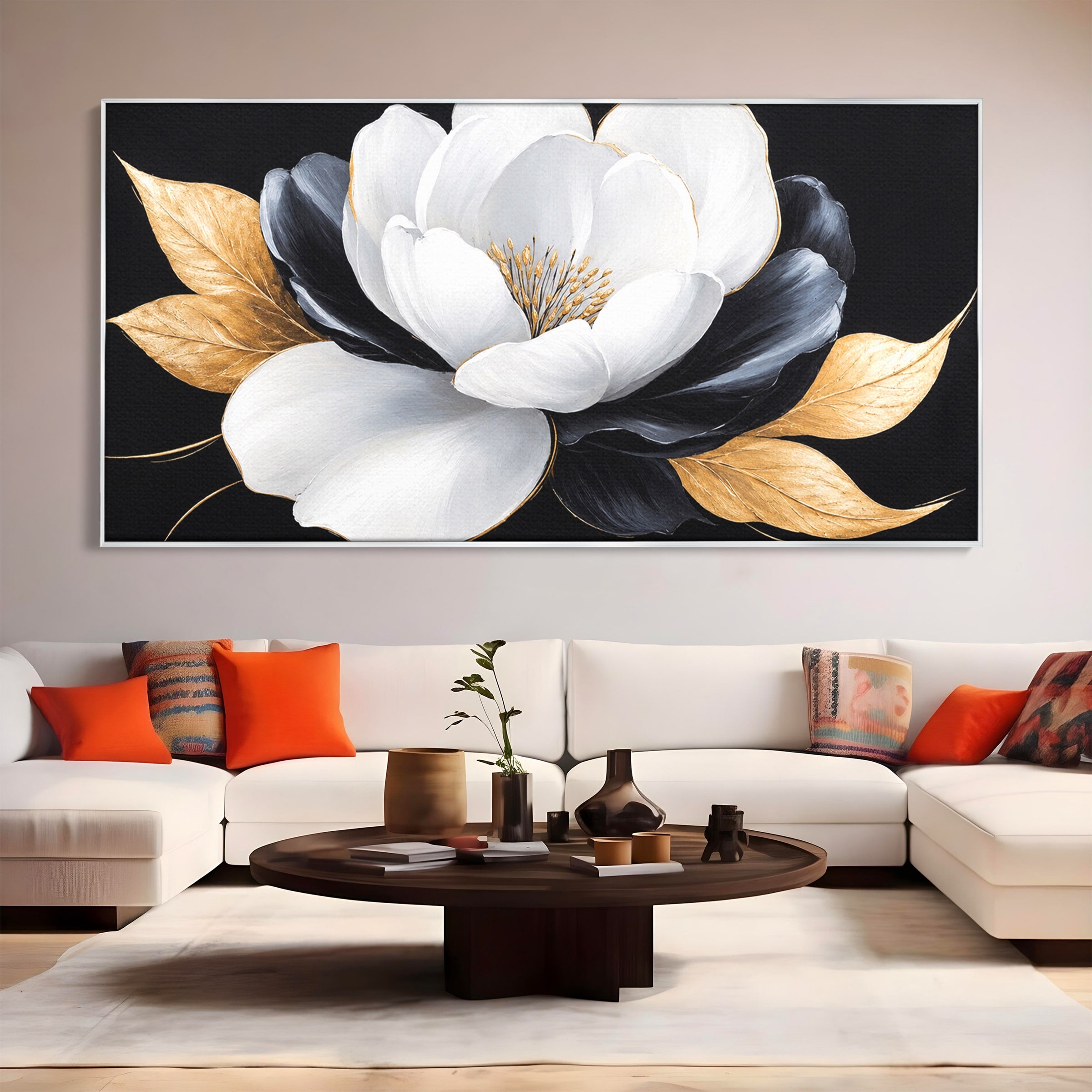 Tablou Canvas Premium LuxCanva® A1819, Floare Eleganta, Floare, Eleganta, Living, Modern, Dormitor, Culori Vibrante