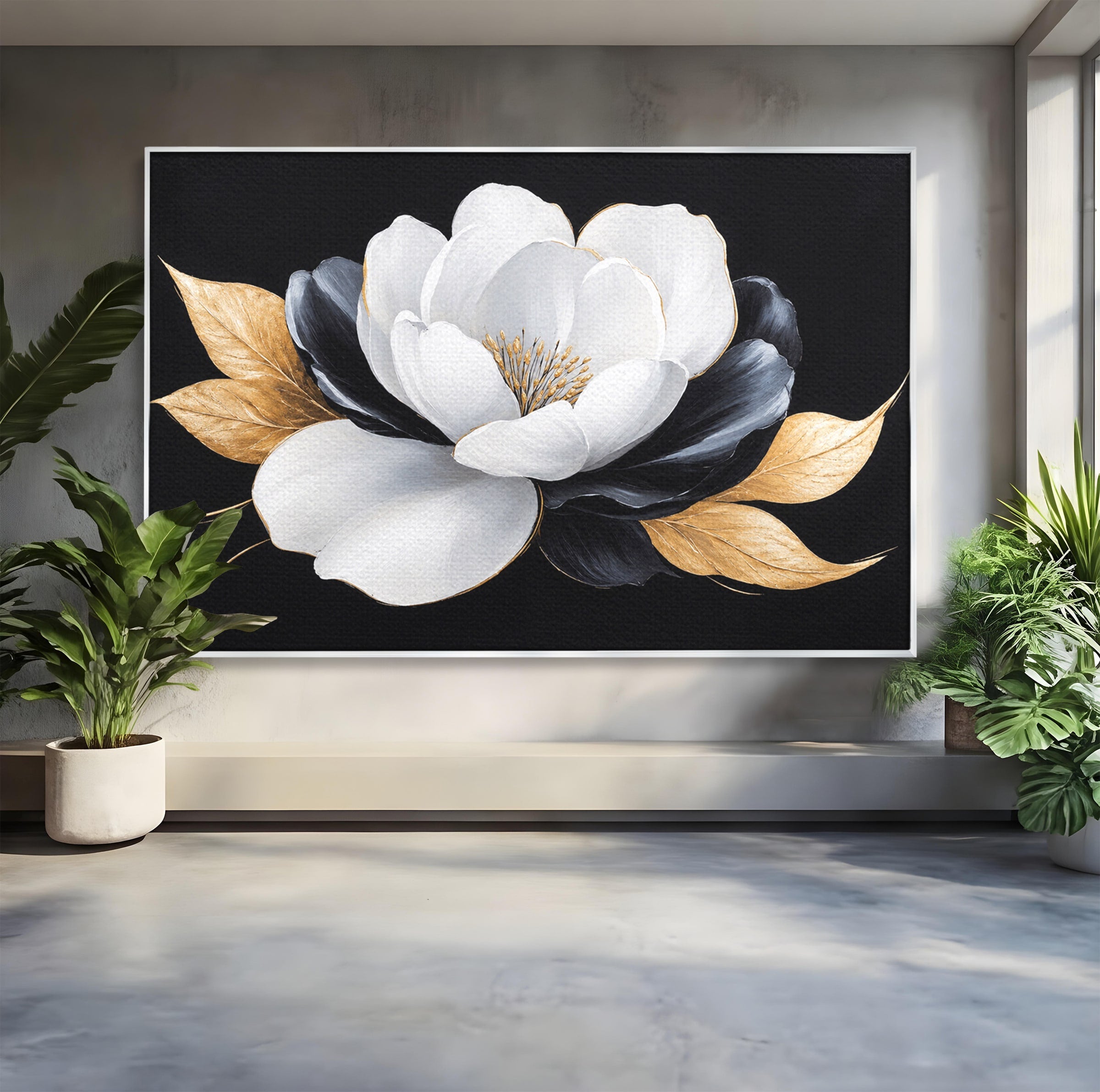 Tablou Canvas Premium LuxCanva® A1819, Floare Eleganta, Floare, Eleganta, Living, Modern, Dormitor, Culori Vibrante