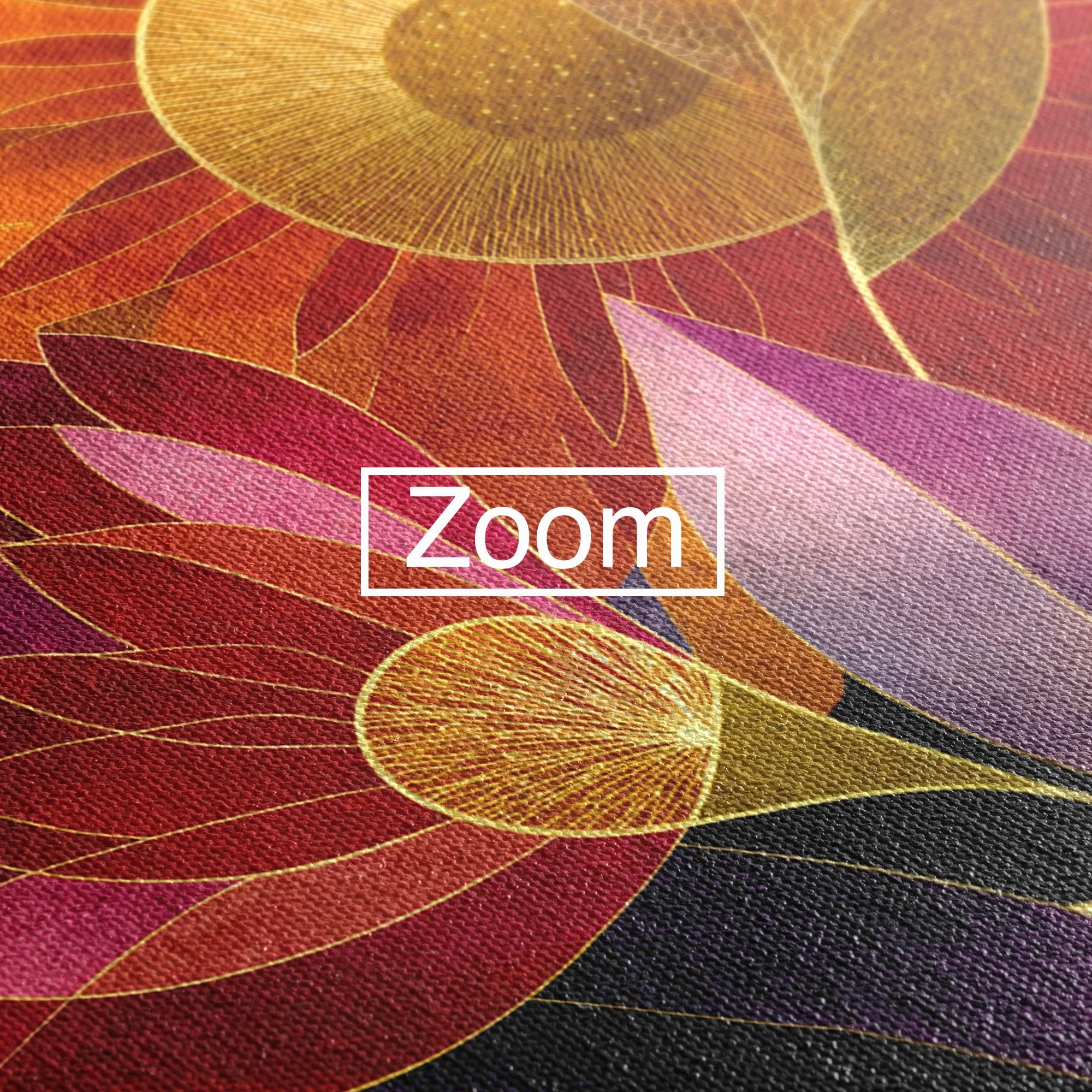 Tablou Canvas Premium LuxCanva® A1821, Floarea Soarelui Abstracta, Flori, Abstract, Living, Modern, Natura, Dormitor, Culori Vibrante
