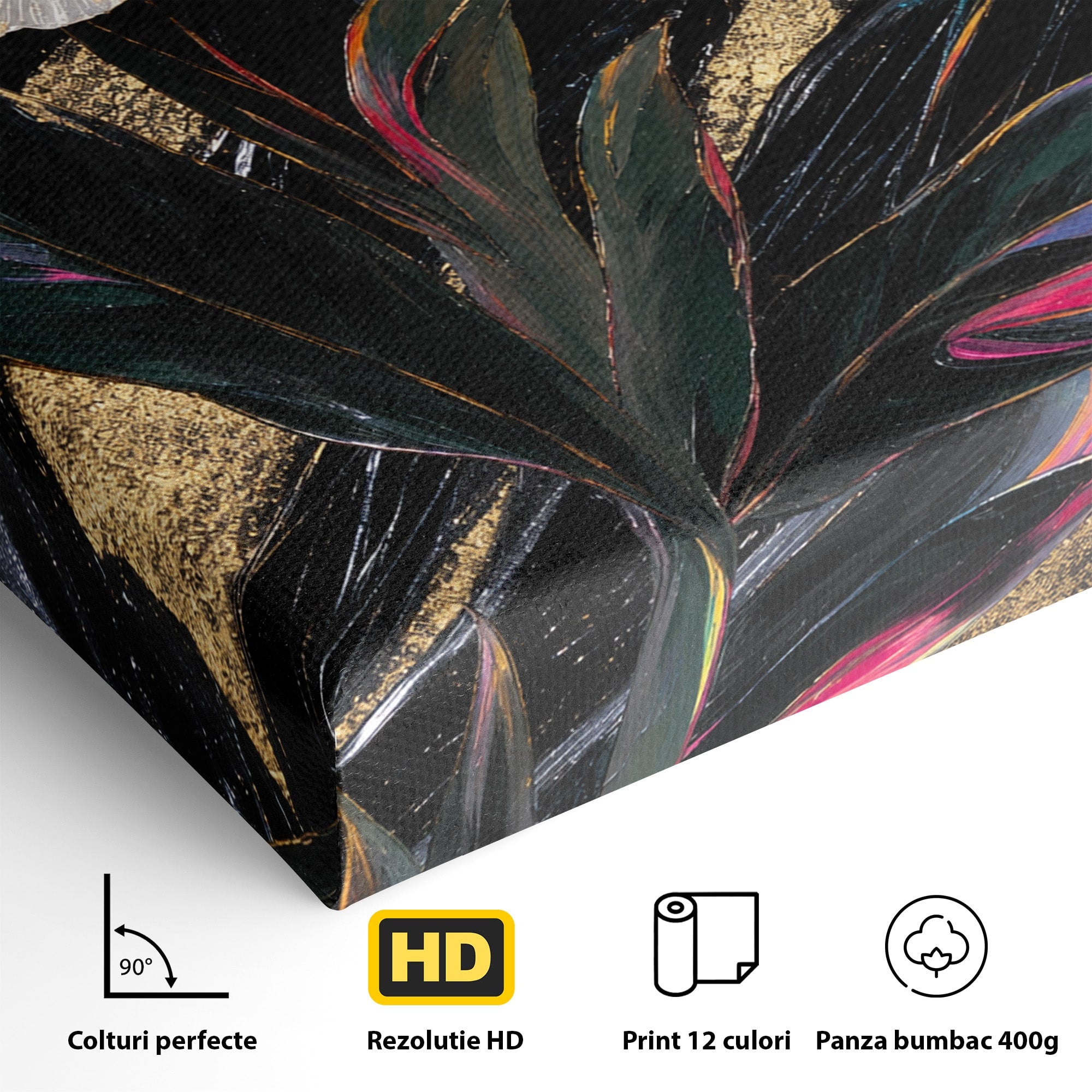 Tablou Canvas Premium LuxCanva® A1822, Iris Imperial, Floare, Natura, Abstract, Eleganta, Living, Culori Vibrante