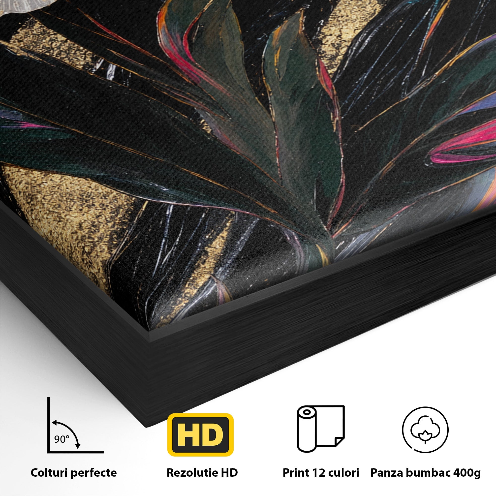 Tablou Canvas Premium LuxCanva® A1822, Iris Imperial, Floare, Natura, Abstract, Eleganta, Living, Culori Vibrante