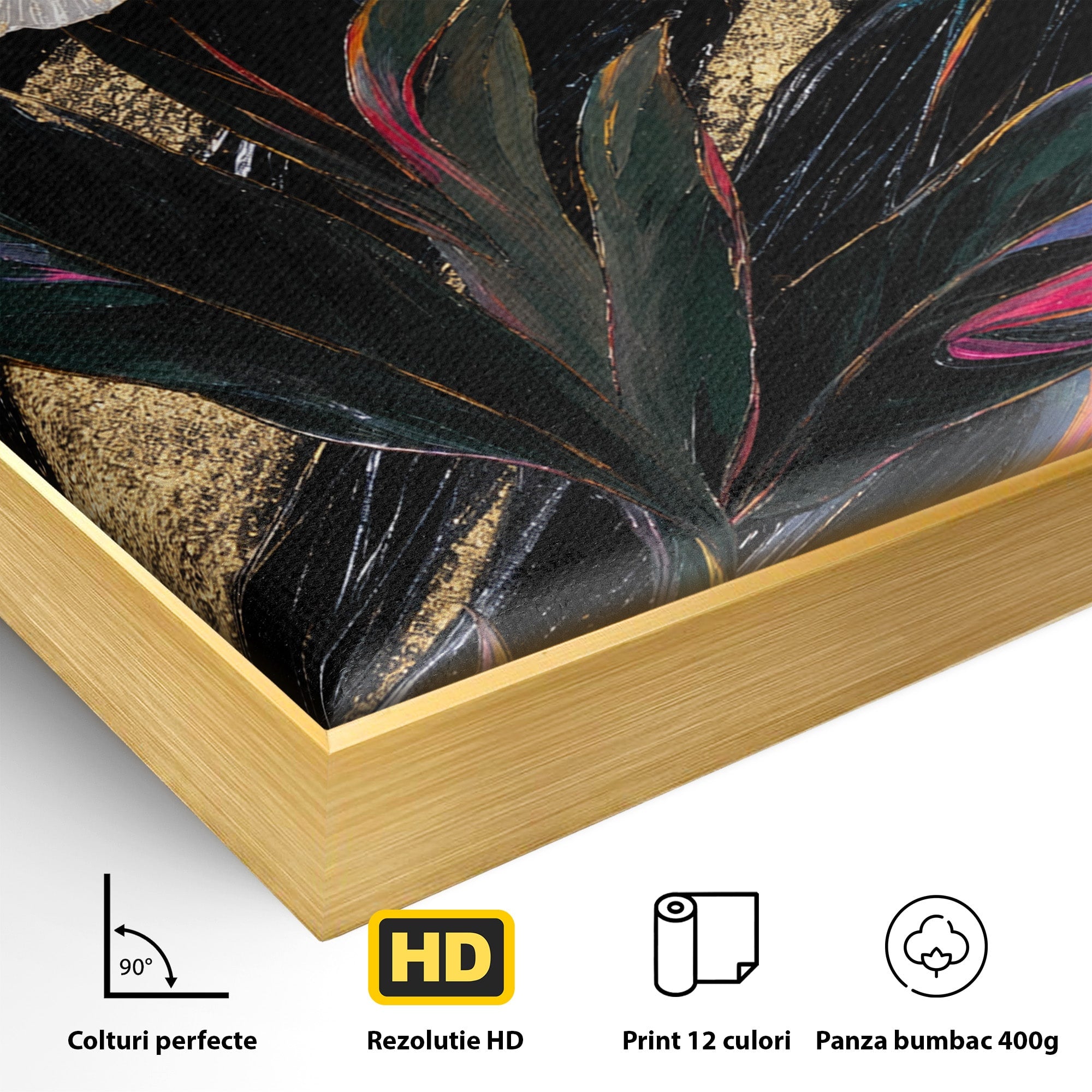 Tablou Canvas Premium LuxCanva® A1822, Iris Imperial, Floare, Natura, Abstract, Eleganta, Living, Culori Vibrante