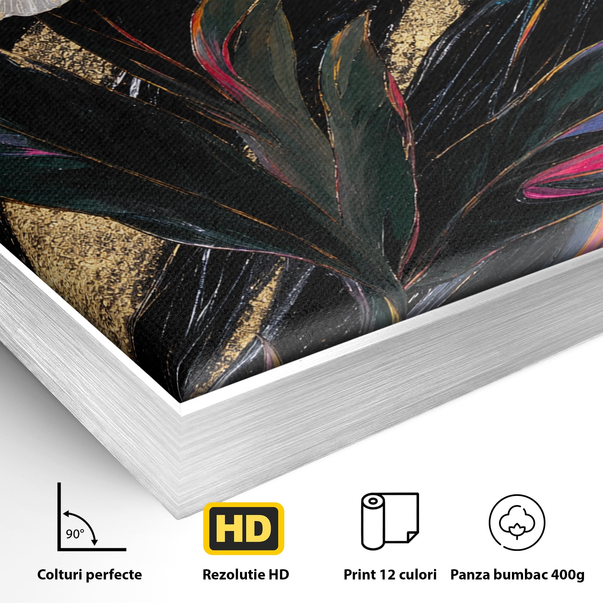 Tablou Canvas Premium LuxCanva® A1822, Iris Imperial, Floare, Natura, Abstract, Eleganta, Living, Culori Vibrante