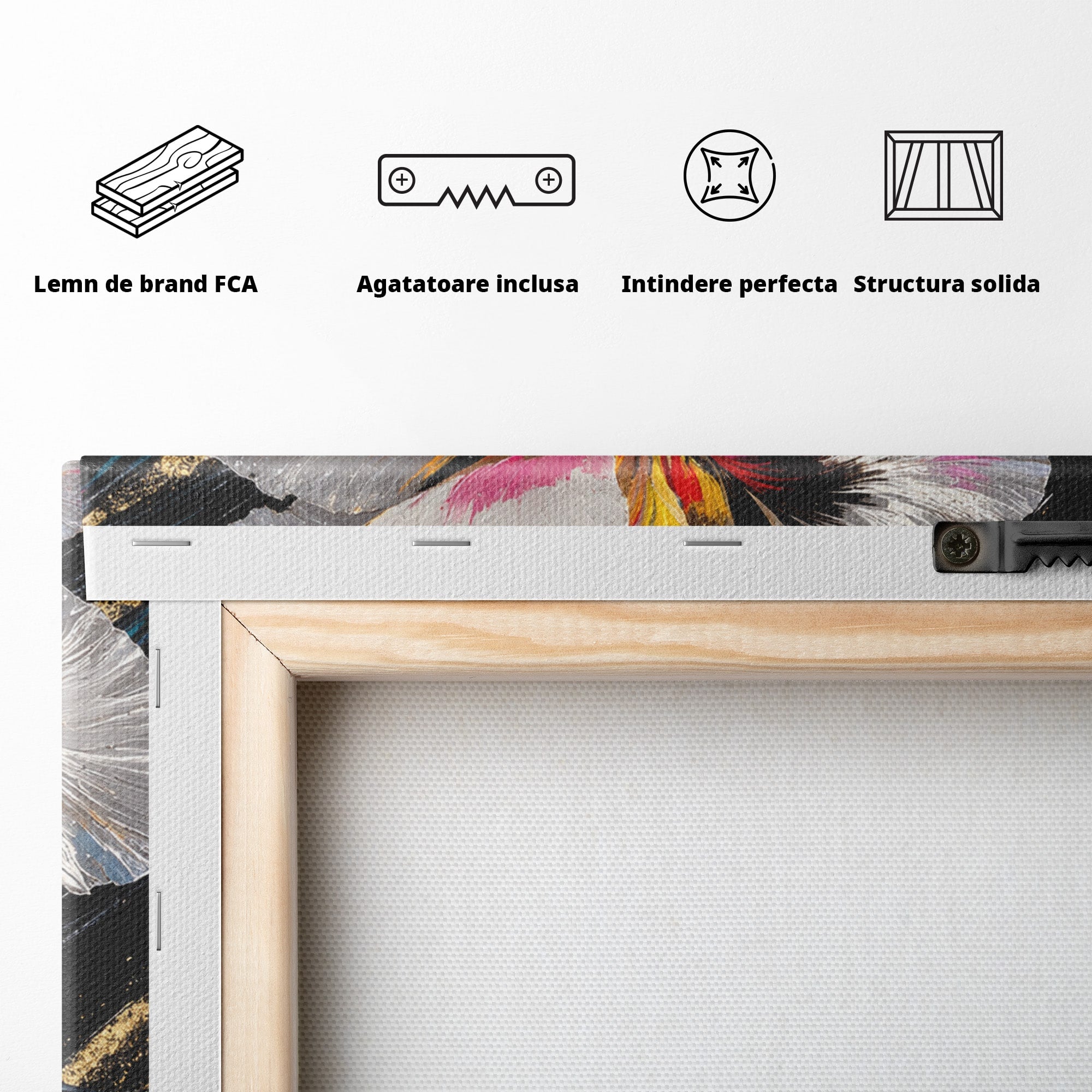 Tablou Canvas Premium LuxCanva® A1822, Iris Imperial, Floare, Natura, Abstract, Eleganta, Living, Culori Vibrante