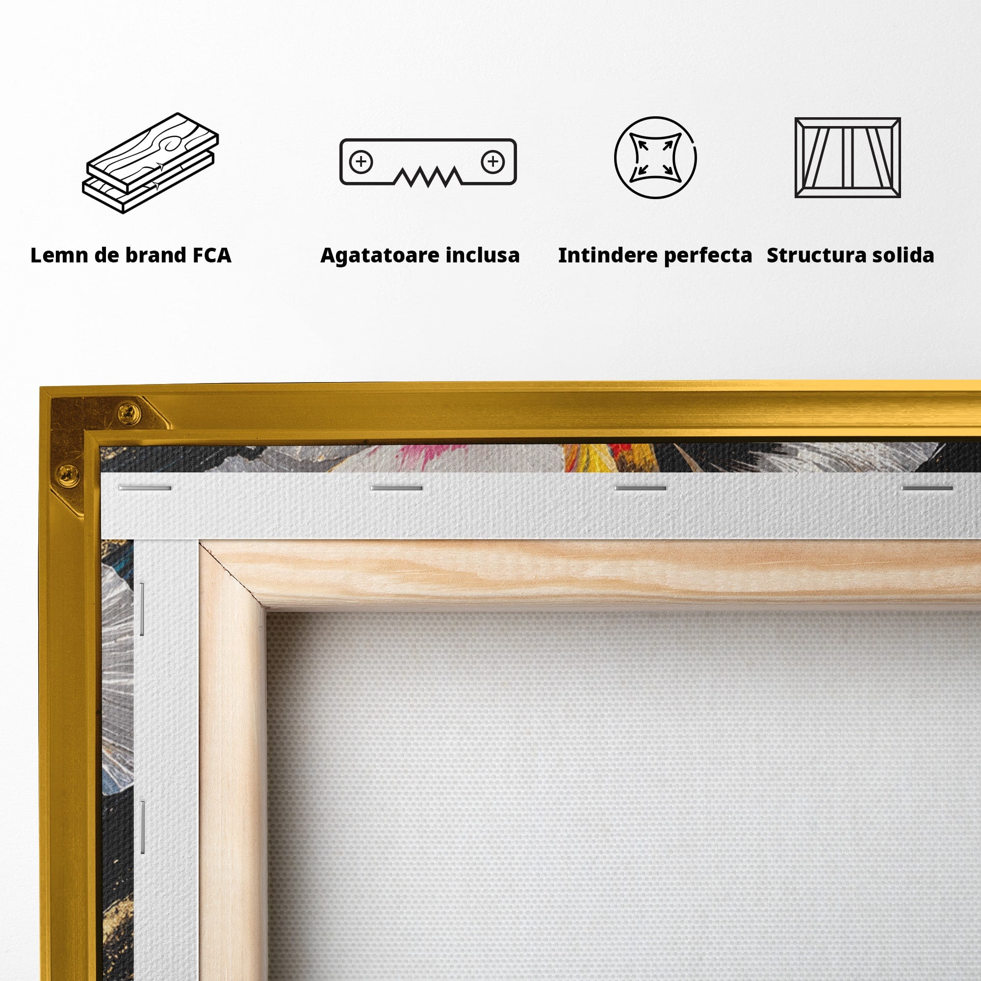 Tablou Canvas Premium LuxCanva® A1822, Iris Imperial, Floare, Natura, Abstract, Eleganta, Living, Culori Vibrante