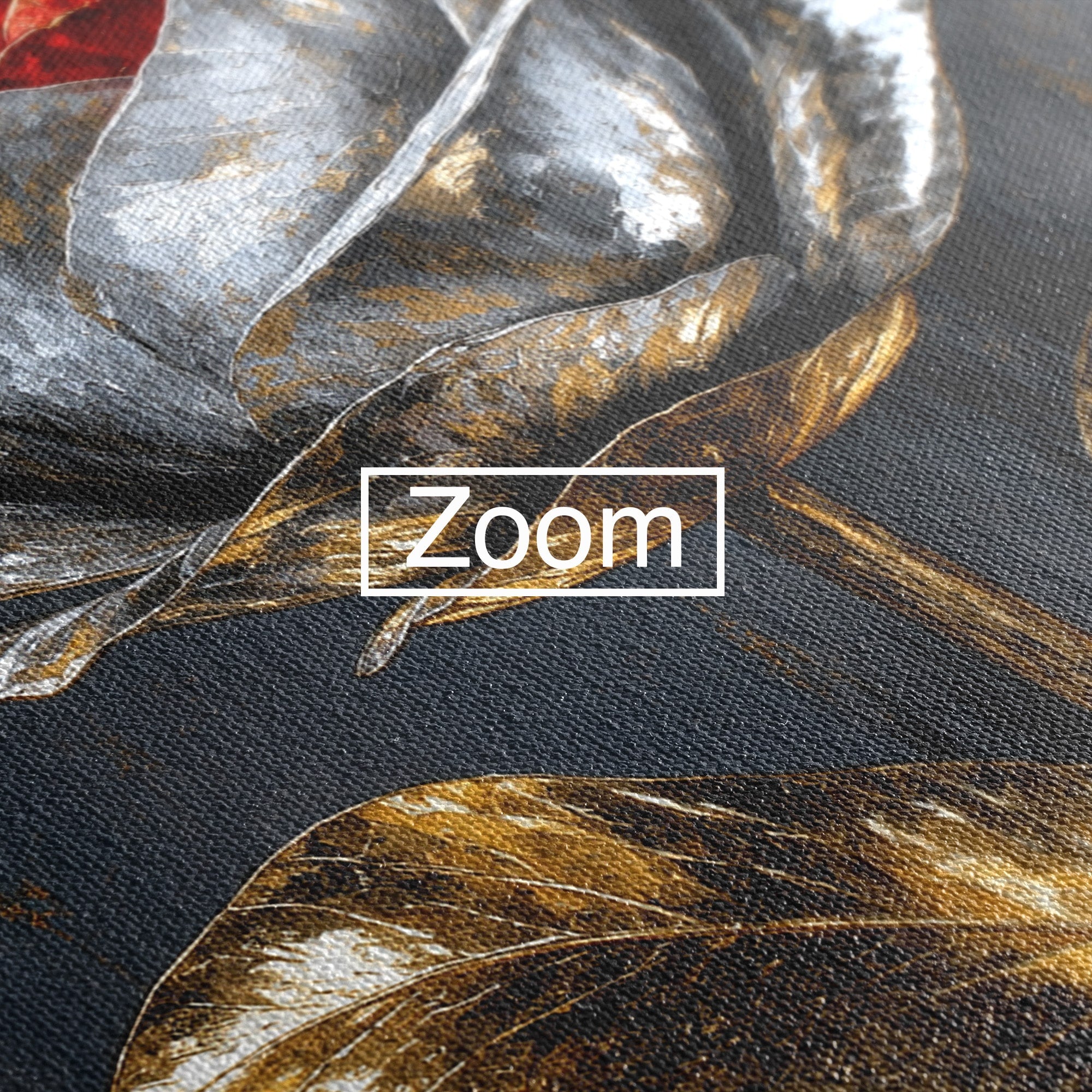 Tablou Canvas Premium LuxCanva® A1823, Trandafir Metalic, Trandafir, Metal, Floral, Modern, Dormitor, Culori Vibrante