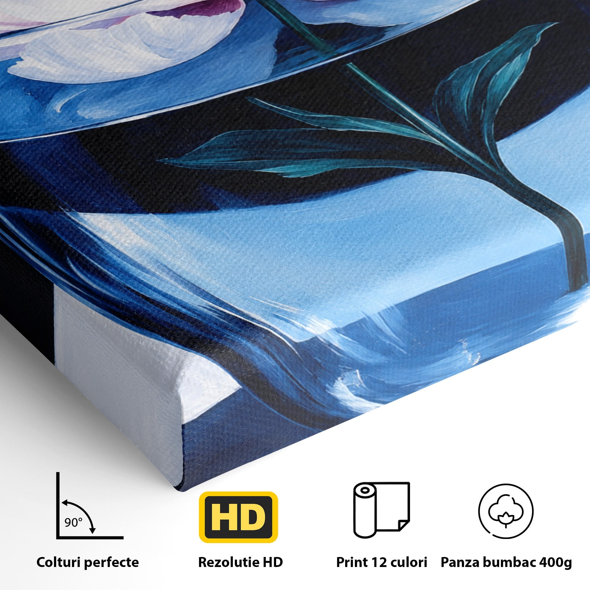 Tablou Canvas Premium LuxCanva® A1824, Bujor In Vaza, Bujor, Vaza, Floral, Living, Dormitor, Culori Vibrante