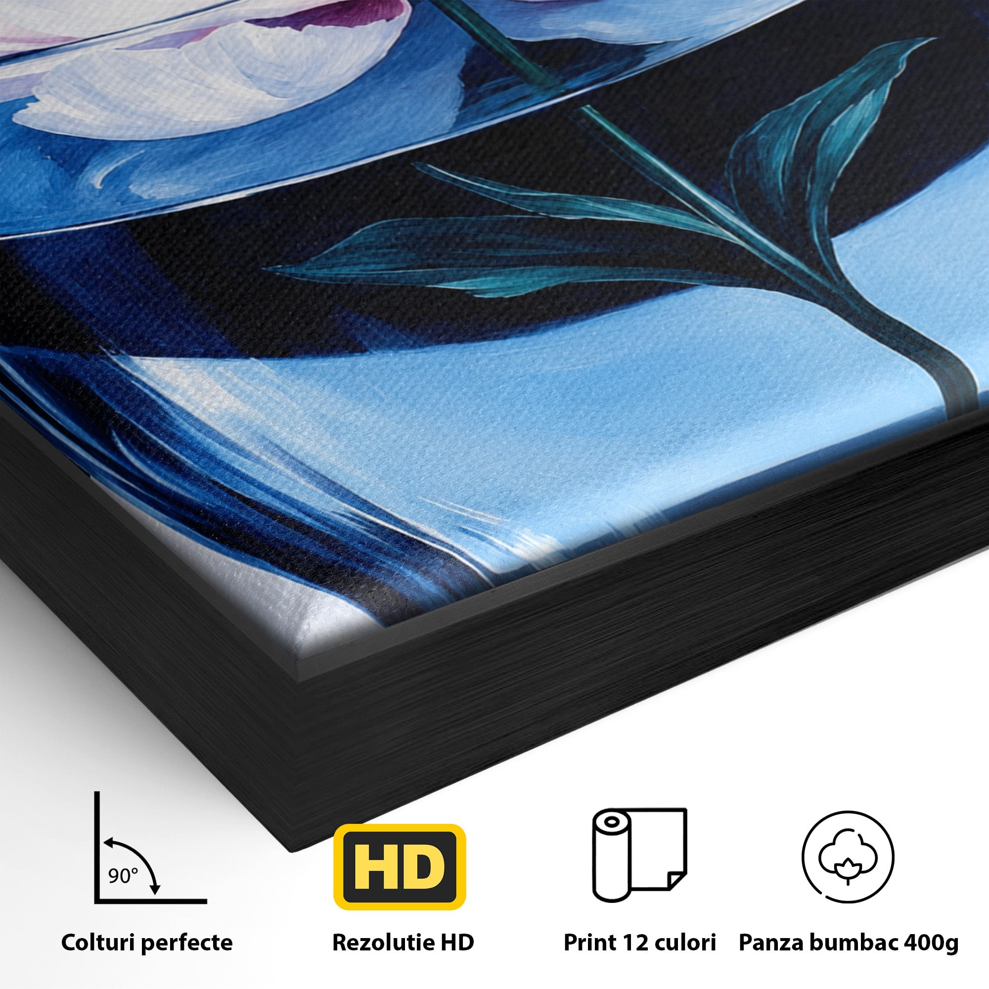Tablou Canvas Premium LuxCanva® A1824, Bujor In Vaza, Bujor, Vaza, Floral, Living, Dormitor, Culori Vibrante
