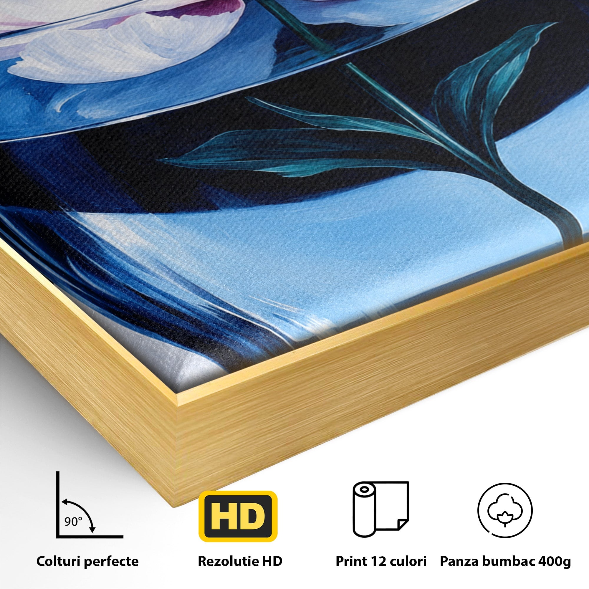 Tablou Canvas Premium LuxCanva® A1824, Bujor In Vaza, Bujor, Vaza, Floral, Living, Dormitor, Culori Vibrante